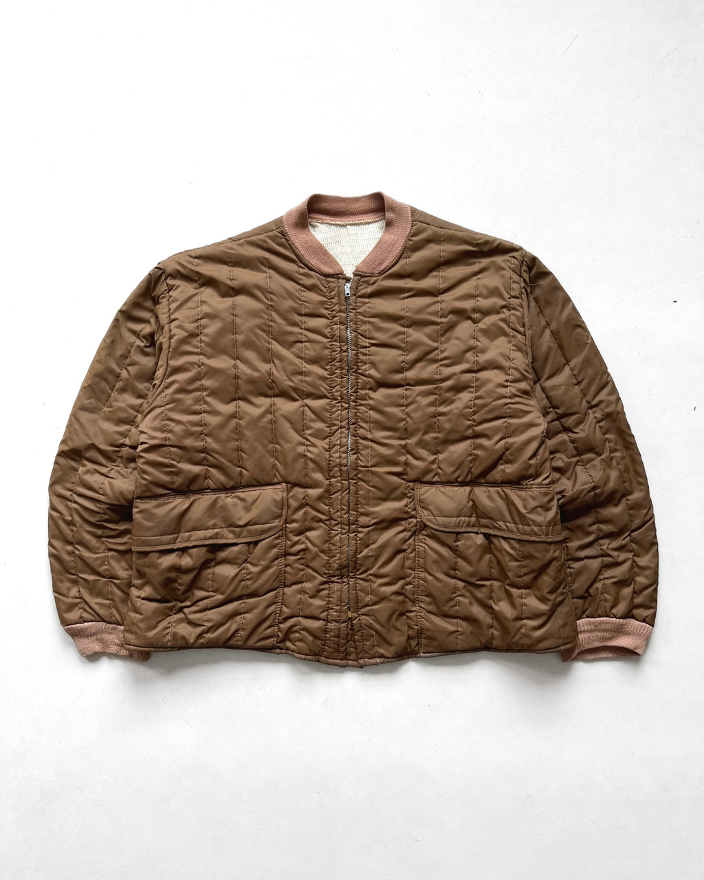 1960S QUILTED NYLON LINER JACKET (L)