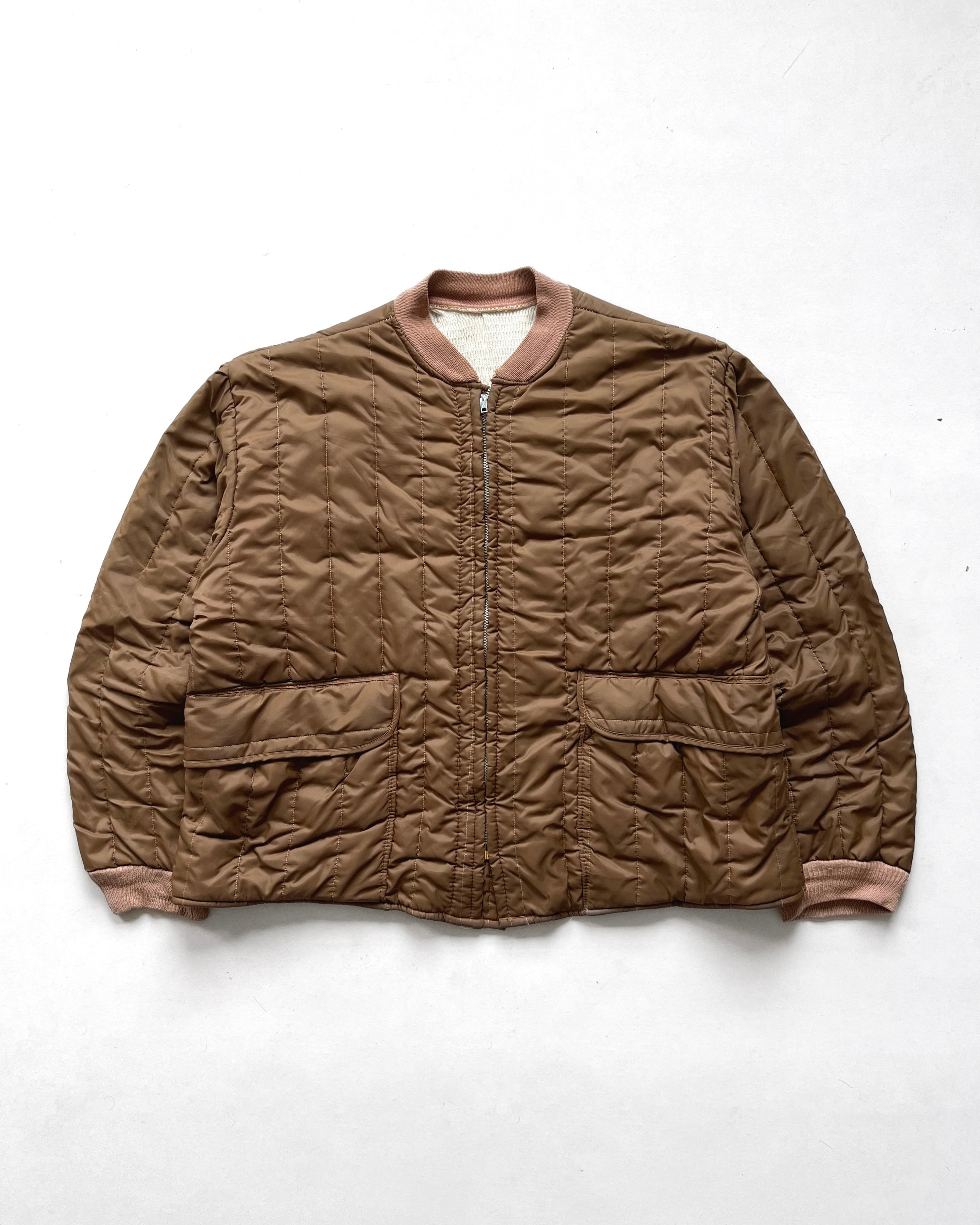 1960S QUILTED NYLON LINER JACKET (L)