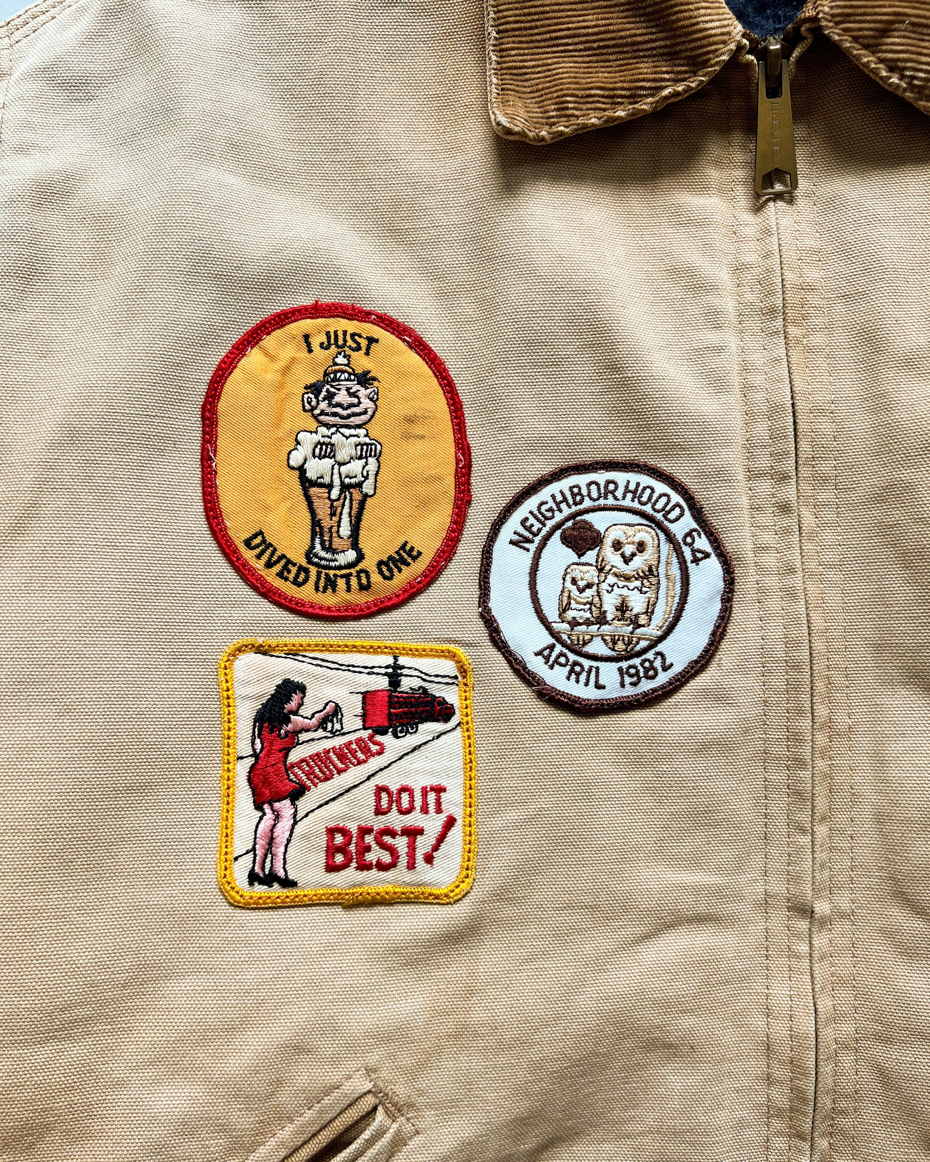 1980S SUN FADED CARHARTT DETROIT WORK JACKET (L)