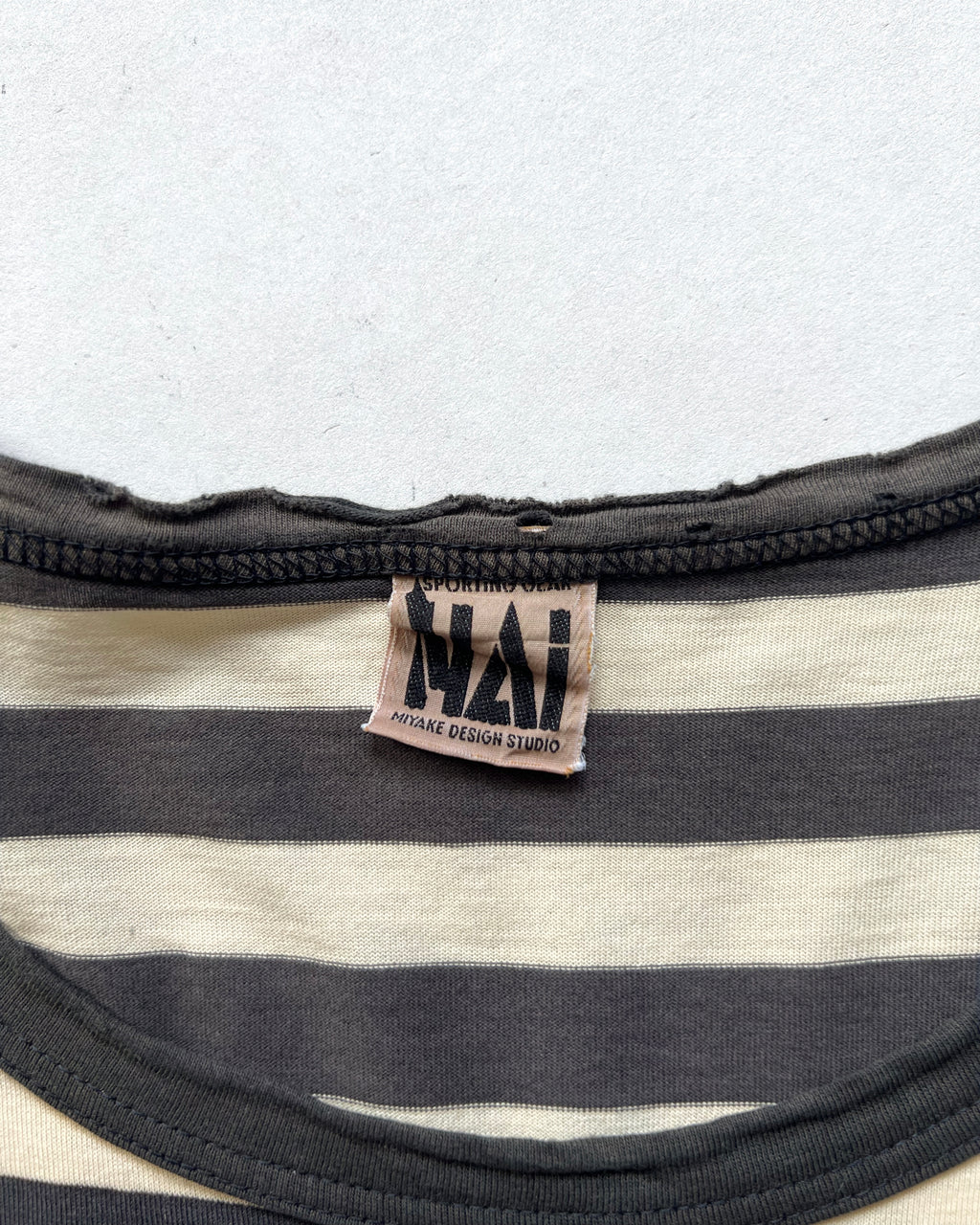 1980S HAI ISSEY MIYAKE STUDIO STRIPES TEE (L)