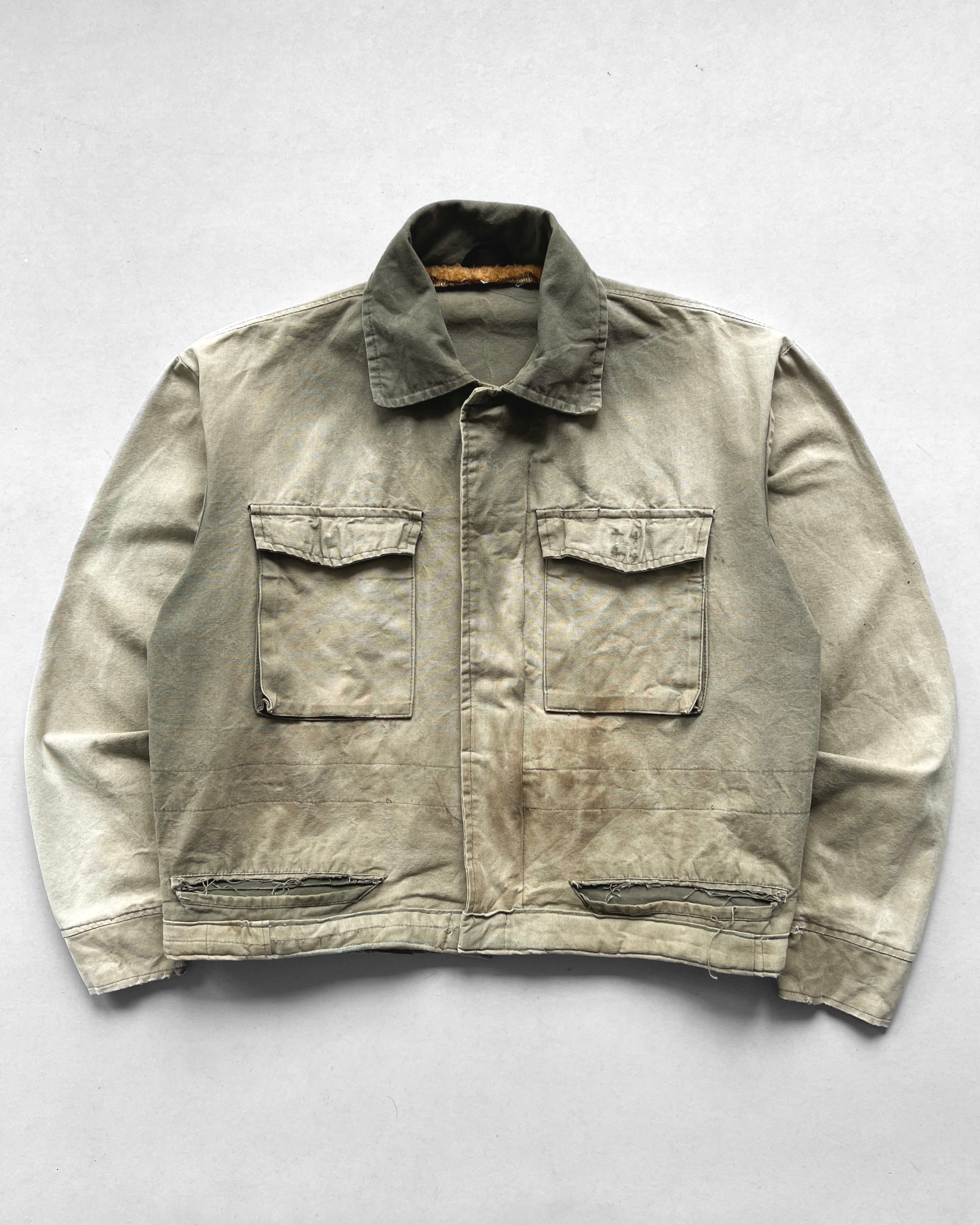 1980S FADED DOUBLE POCKET WORK JACKET (L)