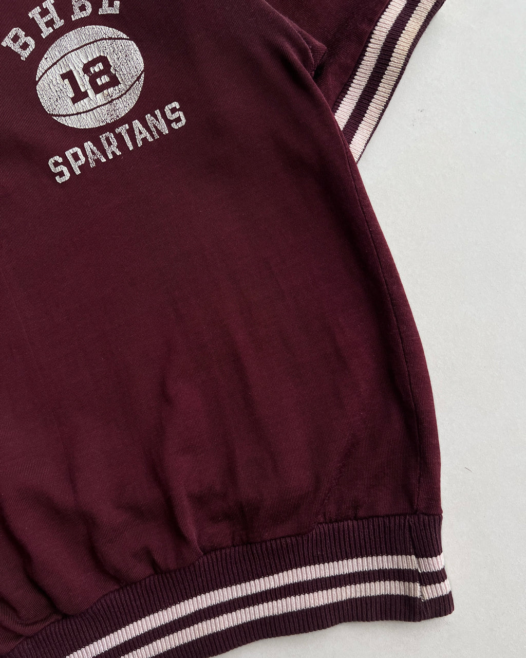 1950S CHAMPION 'BHBL SPARTANS' QUARTER-ZIP UNIFORM (L)