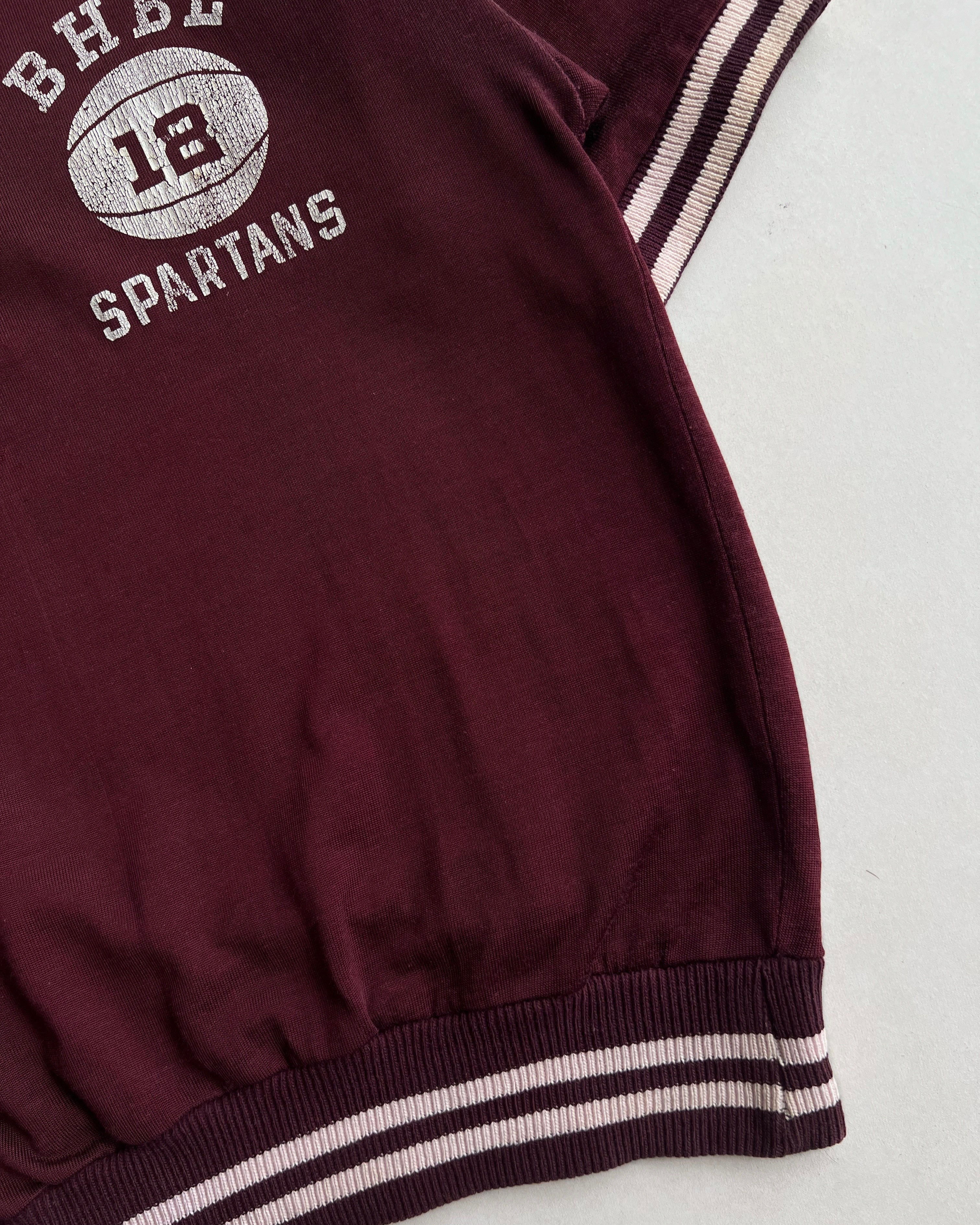 1950S CHAMPION 'BHBL SPARTANS' QUARTER-ZIP UNIFORM (L)