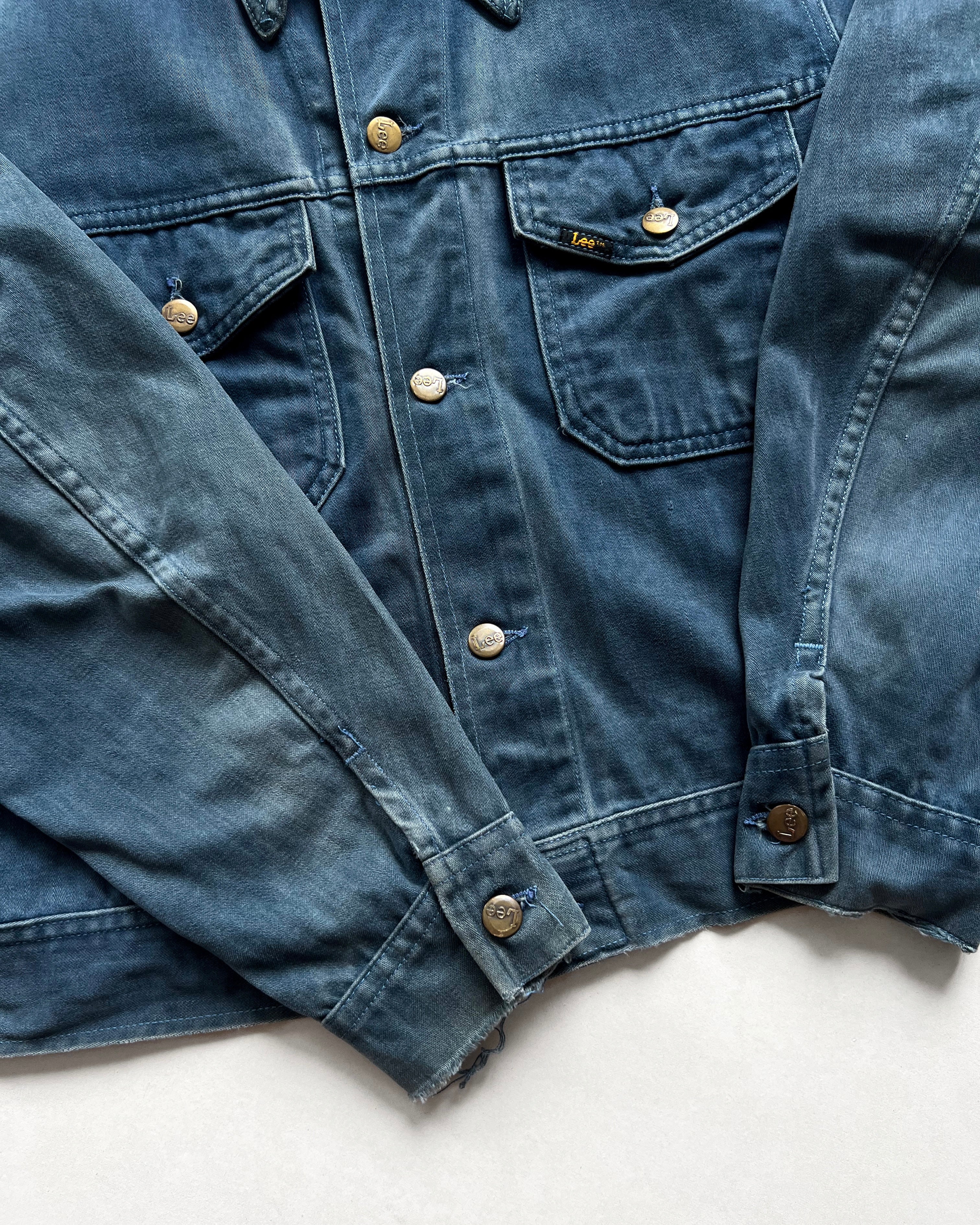 1970S FADED LEE DOUBLE POCKET MOLESKIN JACKET (L)