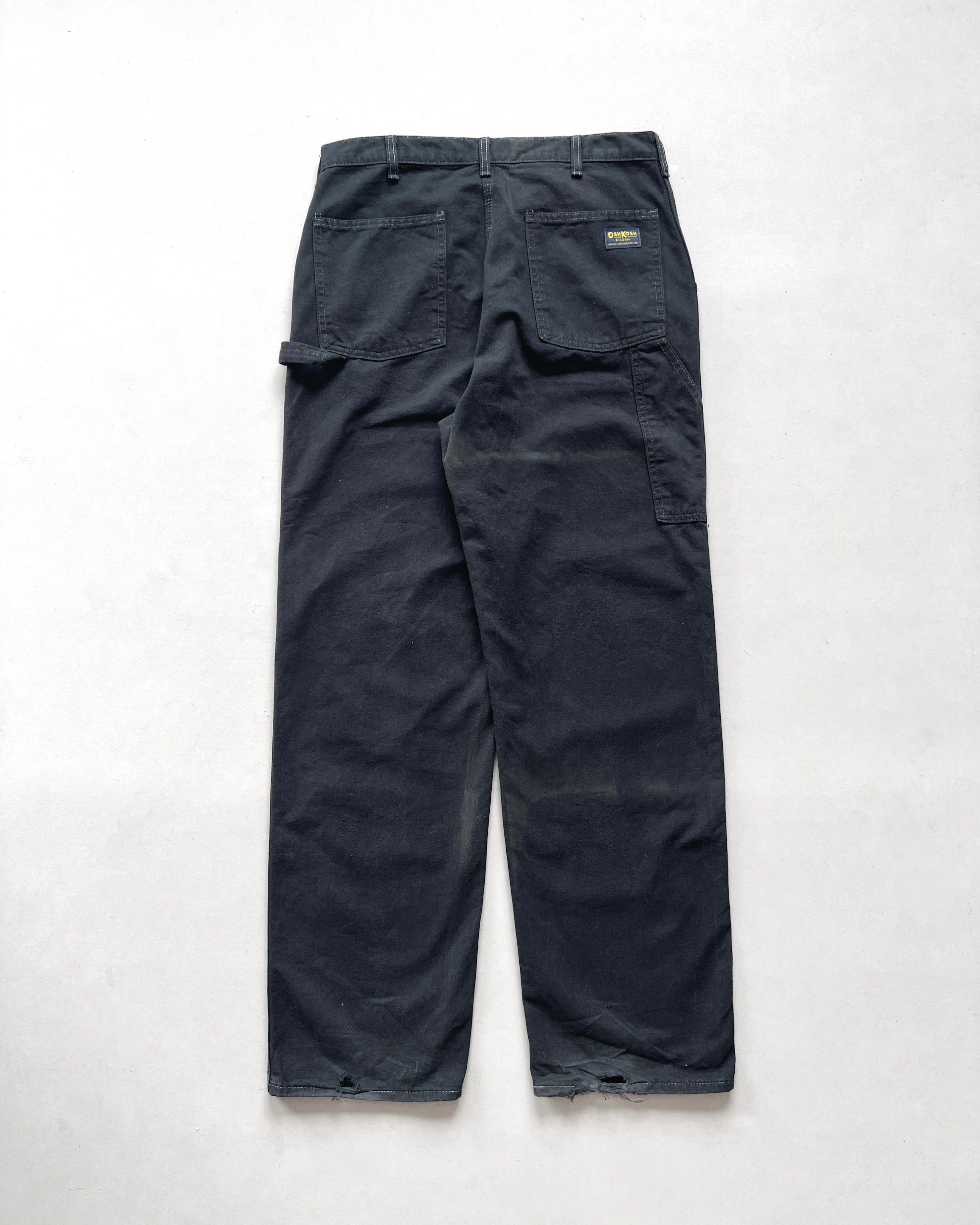 1970S BLACK OSHKOSH B'GOSH CARPENTER PANTS (34)