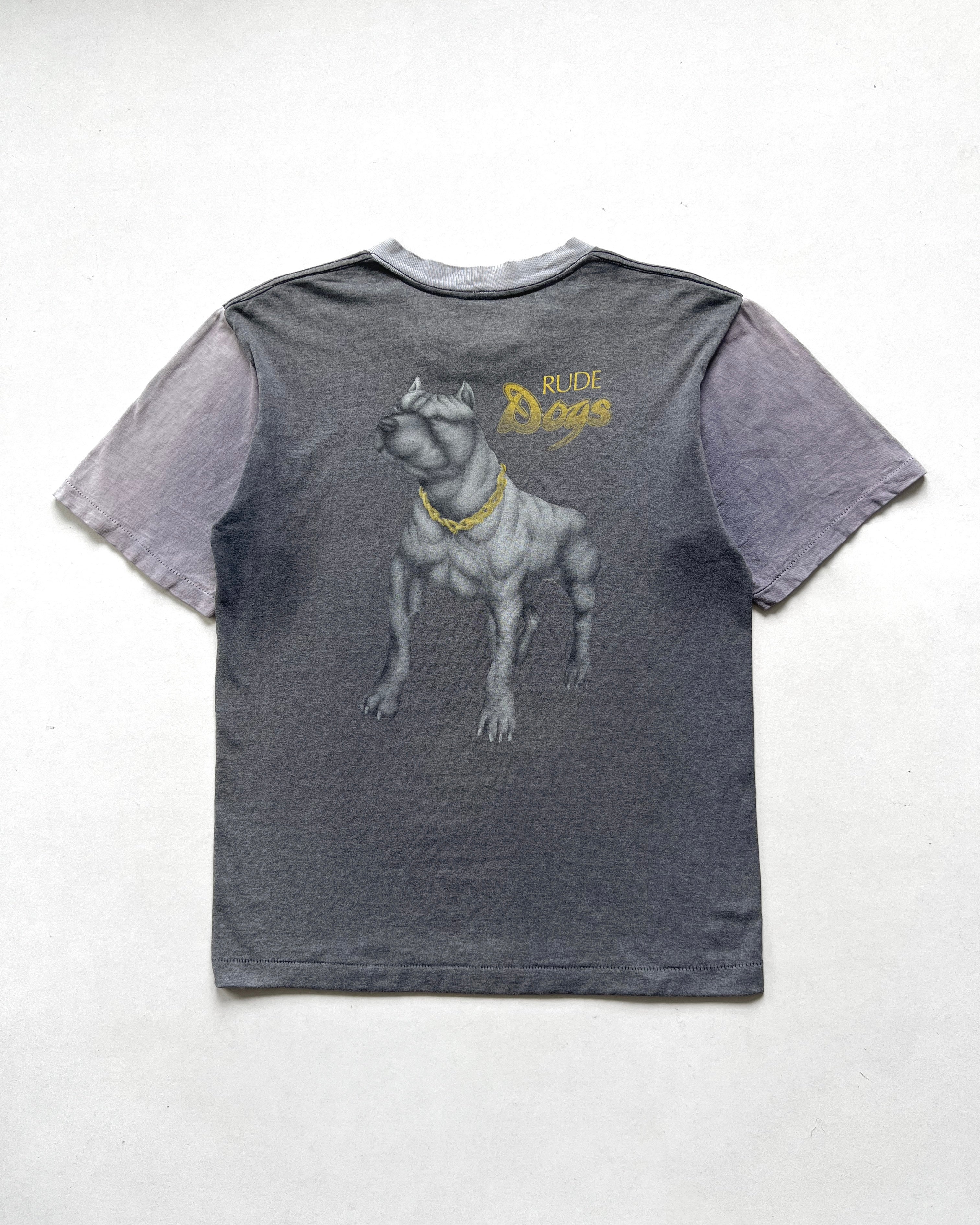 1990S TWO-TONE CALIFORNIA RUDE DOGS SINGLE STITCH TEE (M)