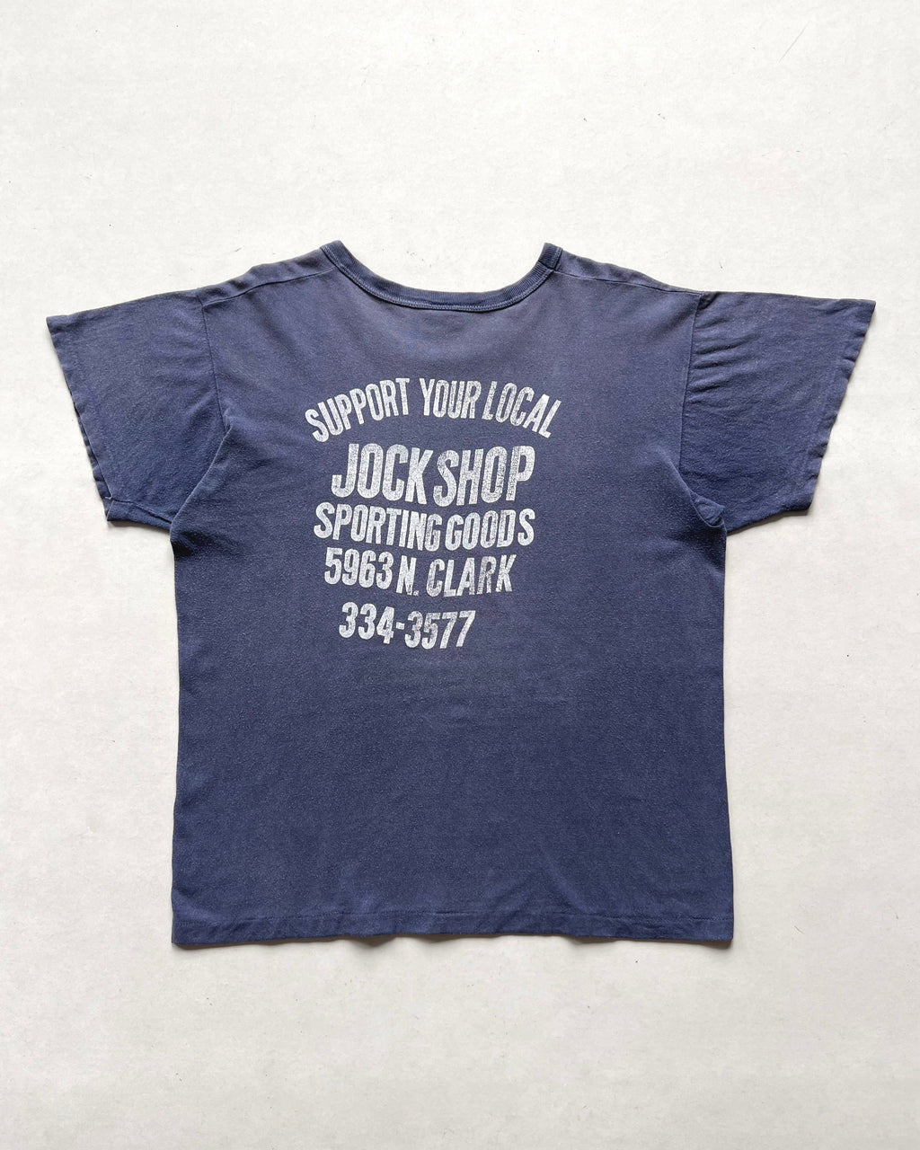1970S RUSSELL 'JOCK SHOP SPORTING GOODS' TEE (XL)