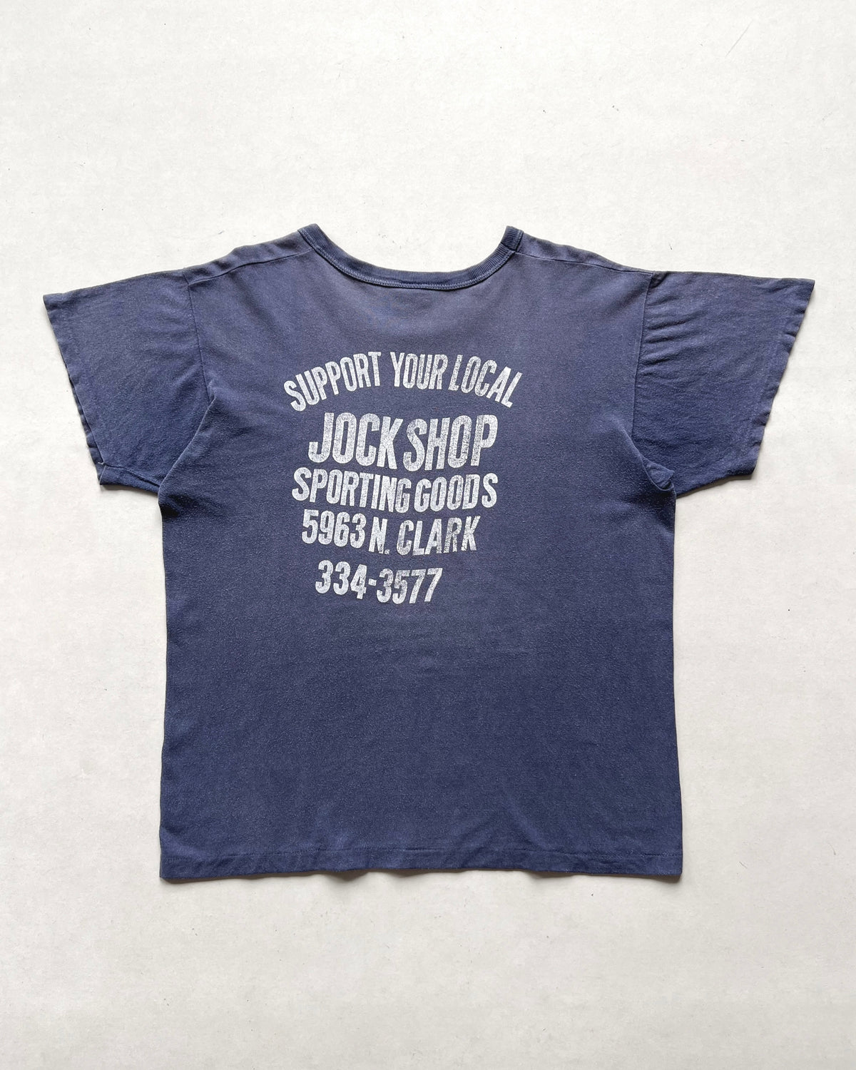 1970S RUSSELL 'JOCK SHOP SPORTING GOODS' TEE (XL)