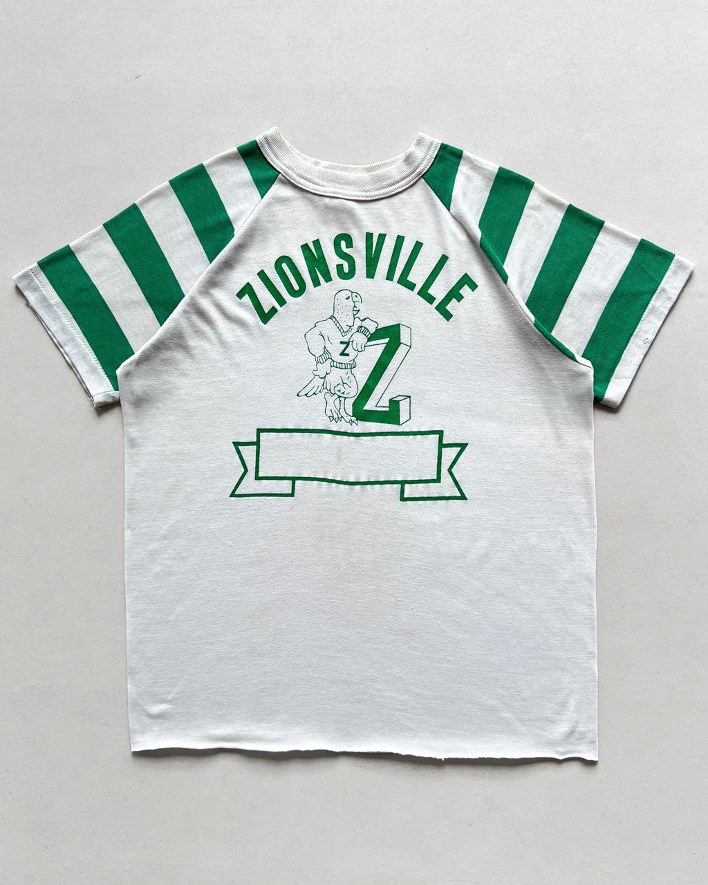 1980S TWO-TONE 'ZIONSVILLE' RAGLAN TEE (M)