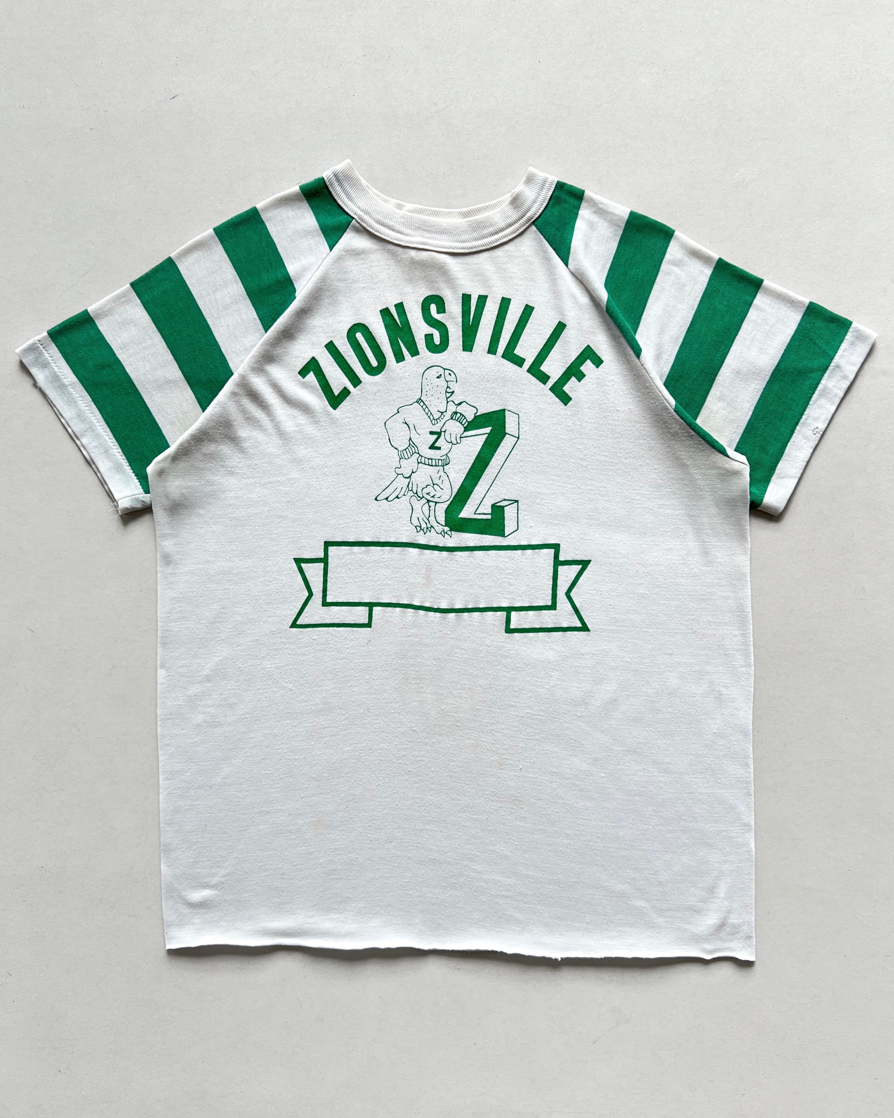 1980S TWO-TONE 'ZIONSVILLE' RAGLAN TEE (M)