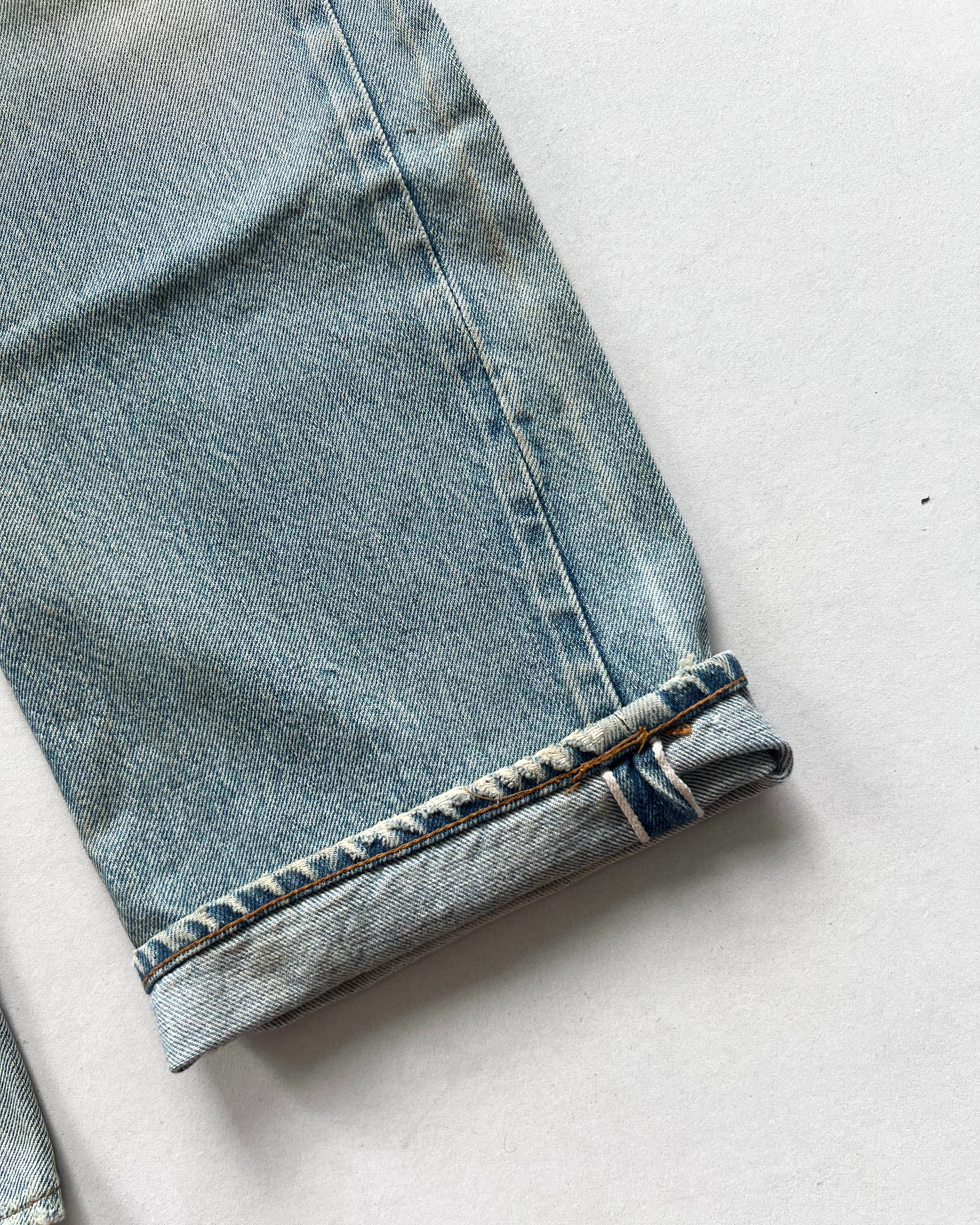 1980S FADED LEVI'S 501 REDLINE SELVEDGE JEANS (32)