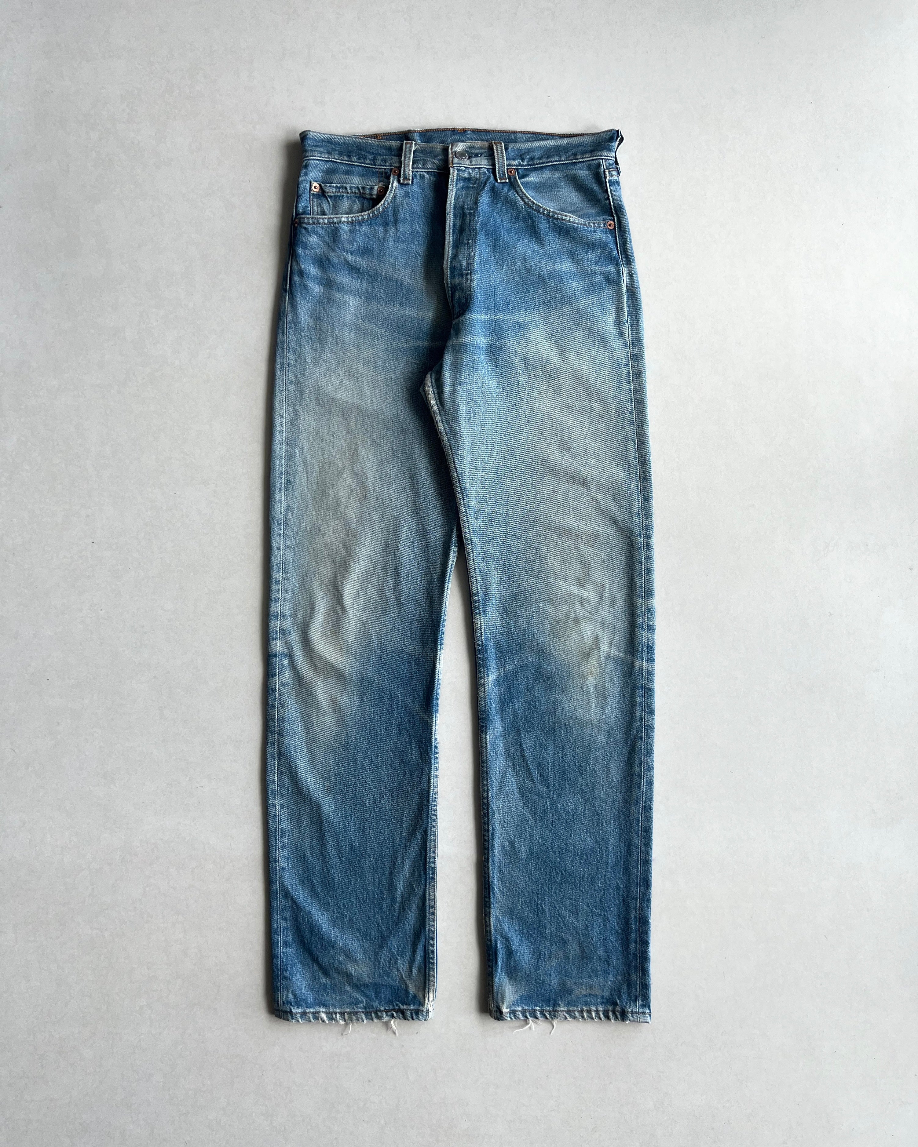 1990S FADED WASHED LEVI'S 501 JEANS (33X36)