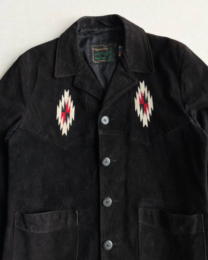 1970S RANCHER SCHOTT NAVAJO WESTERN SUEDE JACKET (L)