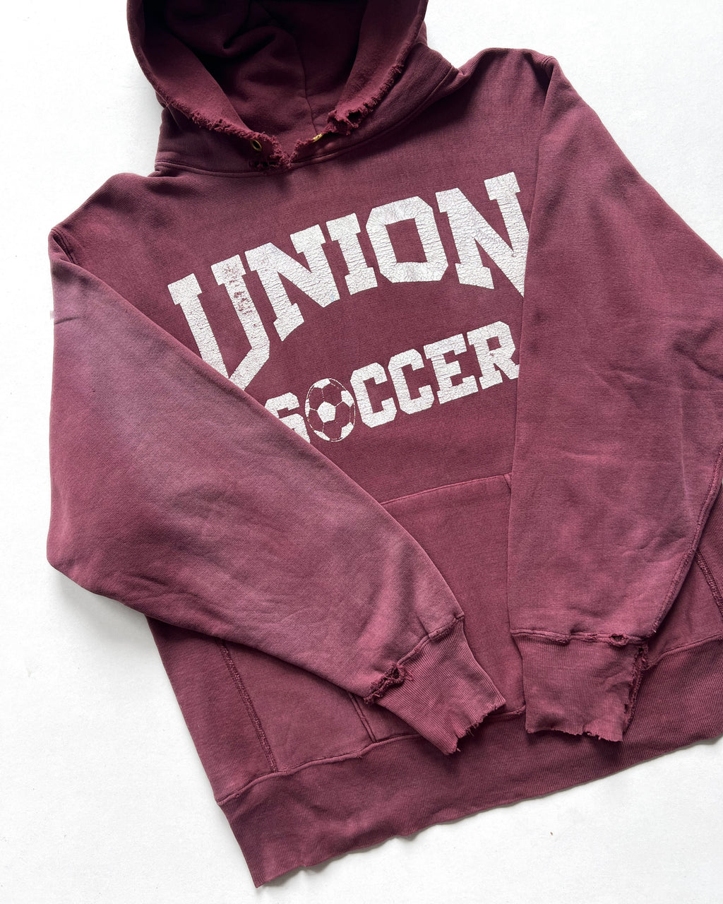 1980S CHAMPION 'UNION SOCCER' REVERSE WEAVE HOODIE (L)