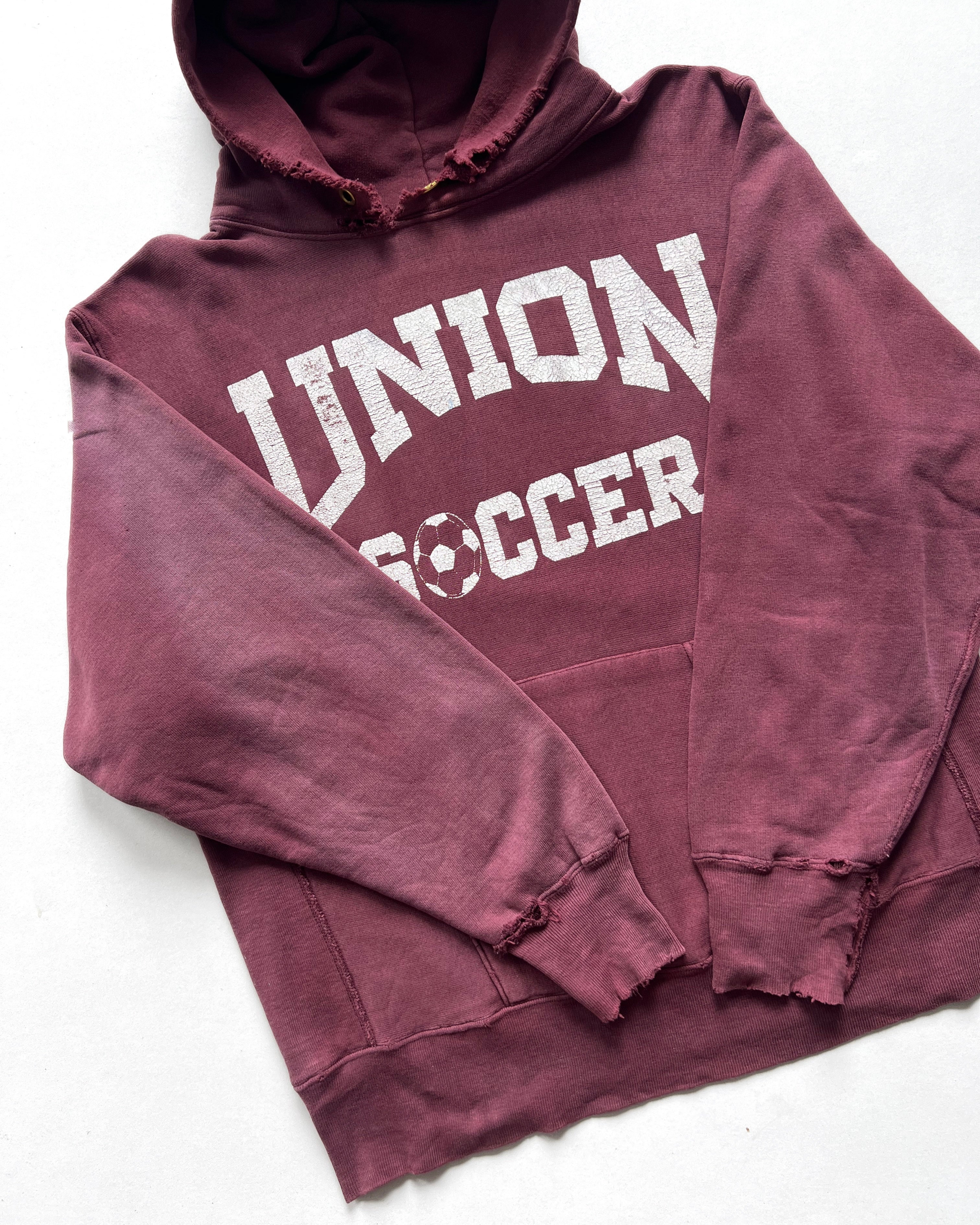 1980S CHAMPION 'UNION SOCCER' REVERSE WEAVE HOODIE (L)