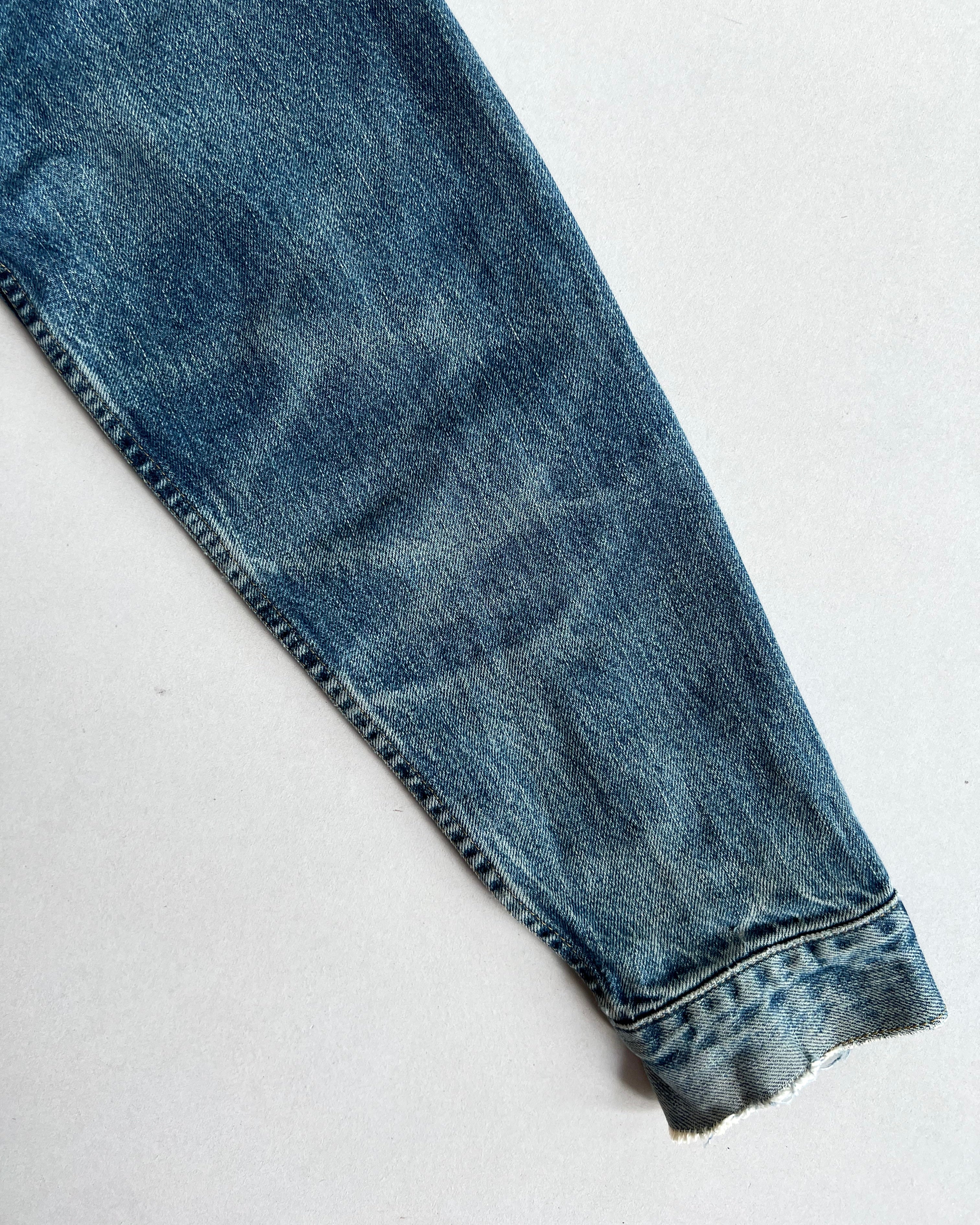 1990S FADED LEVI'S BIG E TYPE II SELVEDGE DENIM JACKET (M/L)