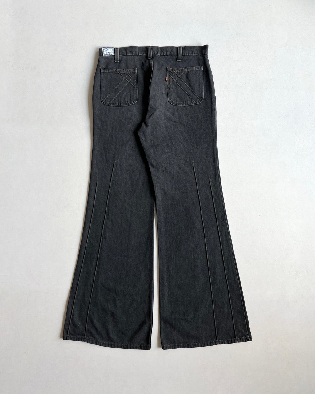 1970S FADED BLACK LEVI'S BOOTCUT JEANS (34)
