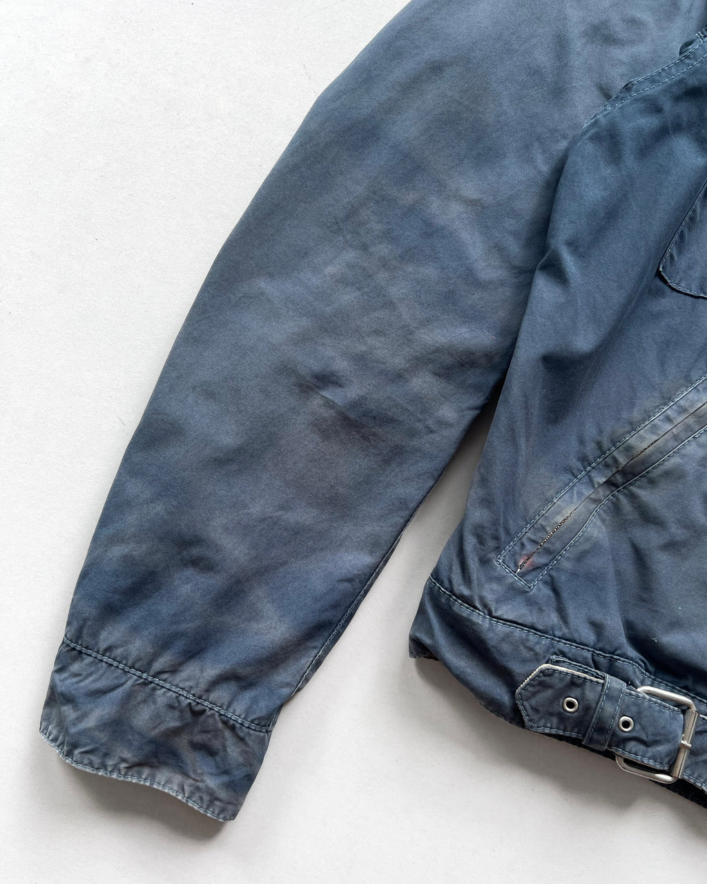 1990S FADED BELSTAFF MOTORCYCLE JACKET (L)