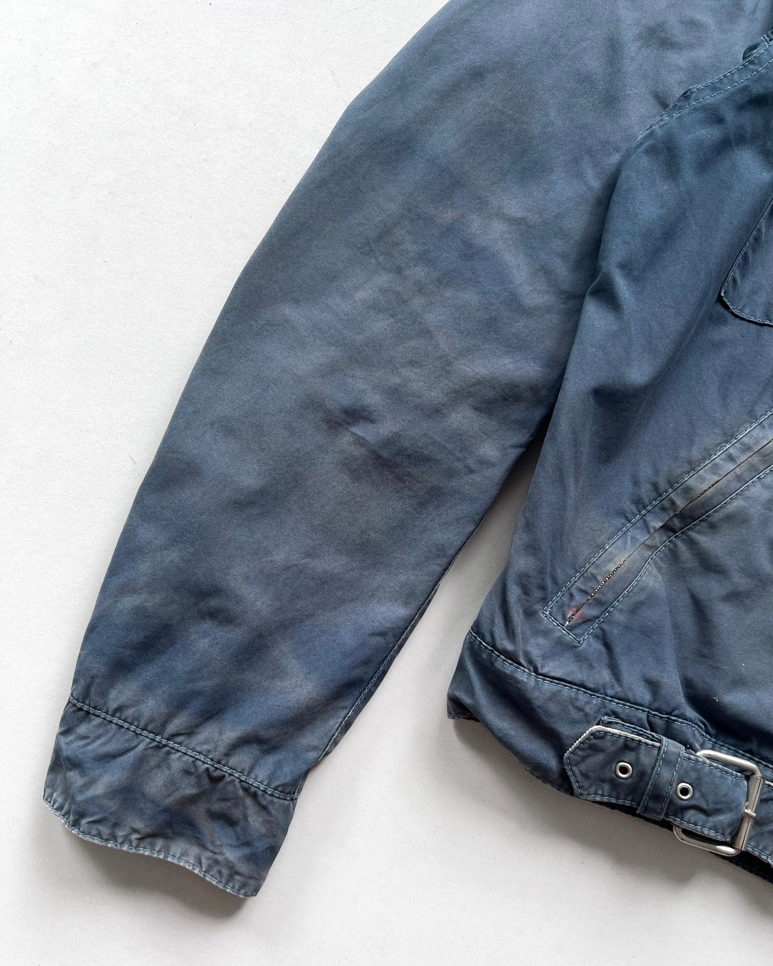 1990S FADED BELSTAFF MOTORCYCLE JACKET (L)