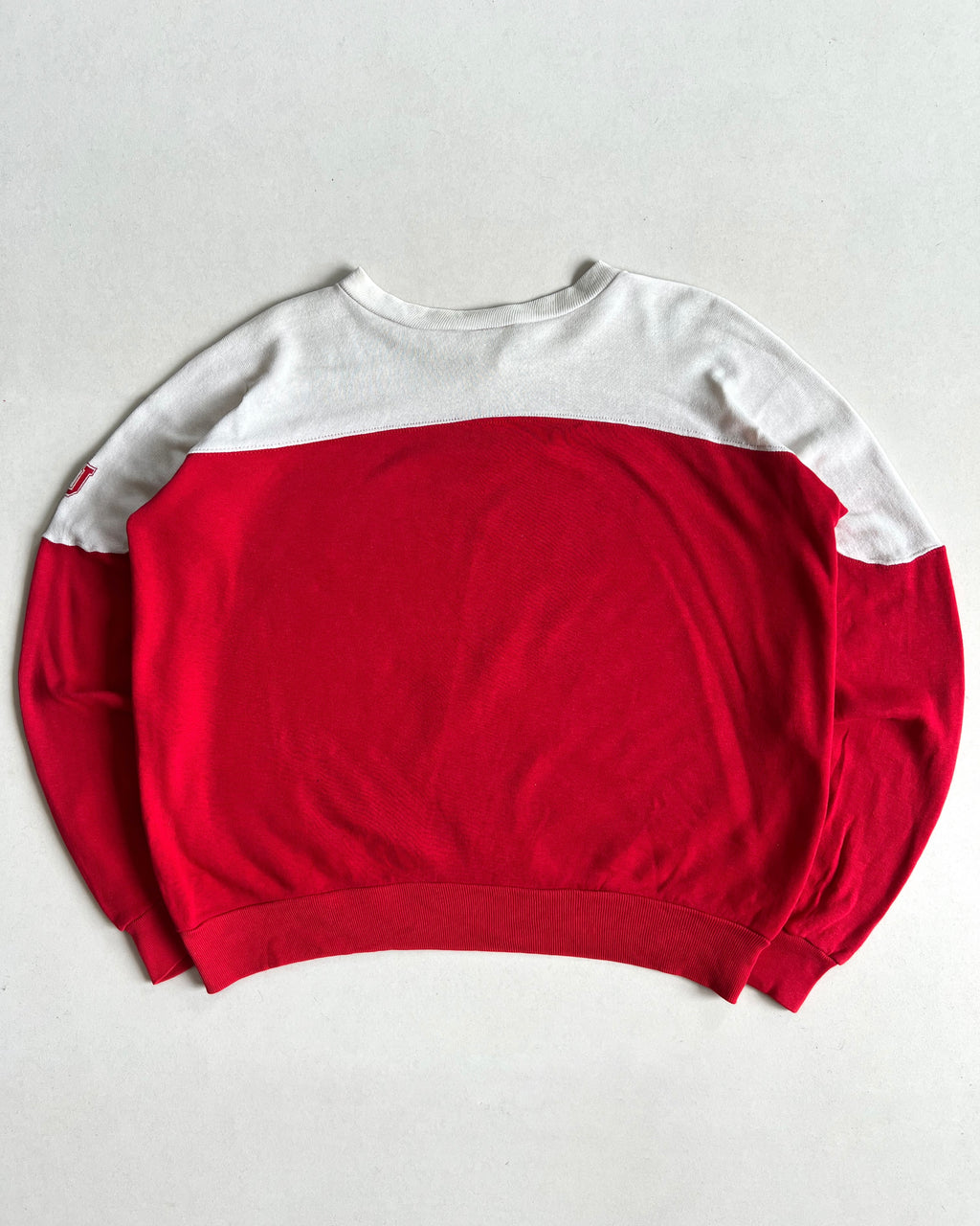1980S TWO-TONE 'INDIANA UNIVERSITY' SWEATSHIRT (L)