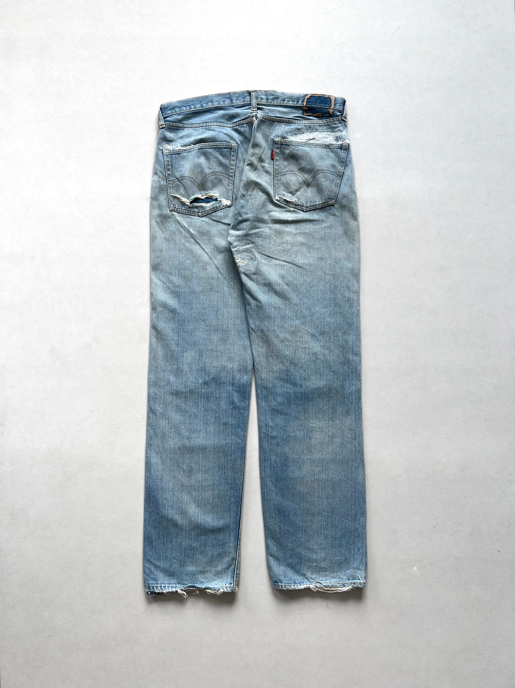 1970S LEVI'S 501 REDLINE SELDVEDGE REPAIRED JEANS (36)