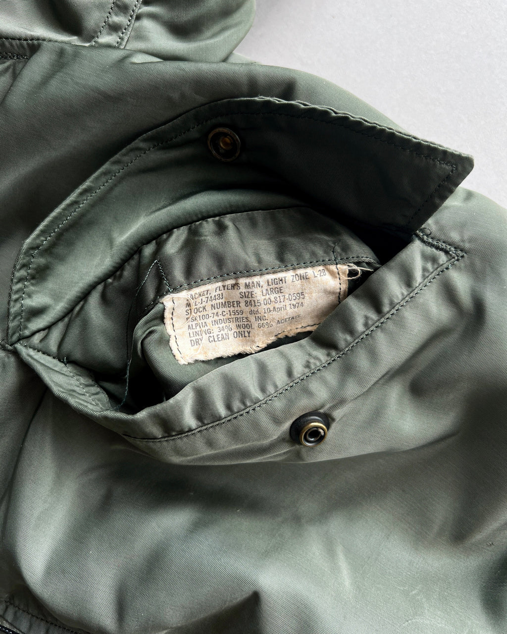 1970S MA-1 US ARMY FLIGHT JACKET (L)
