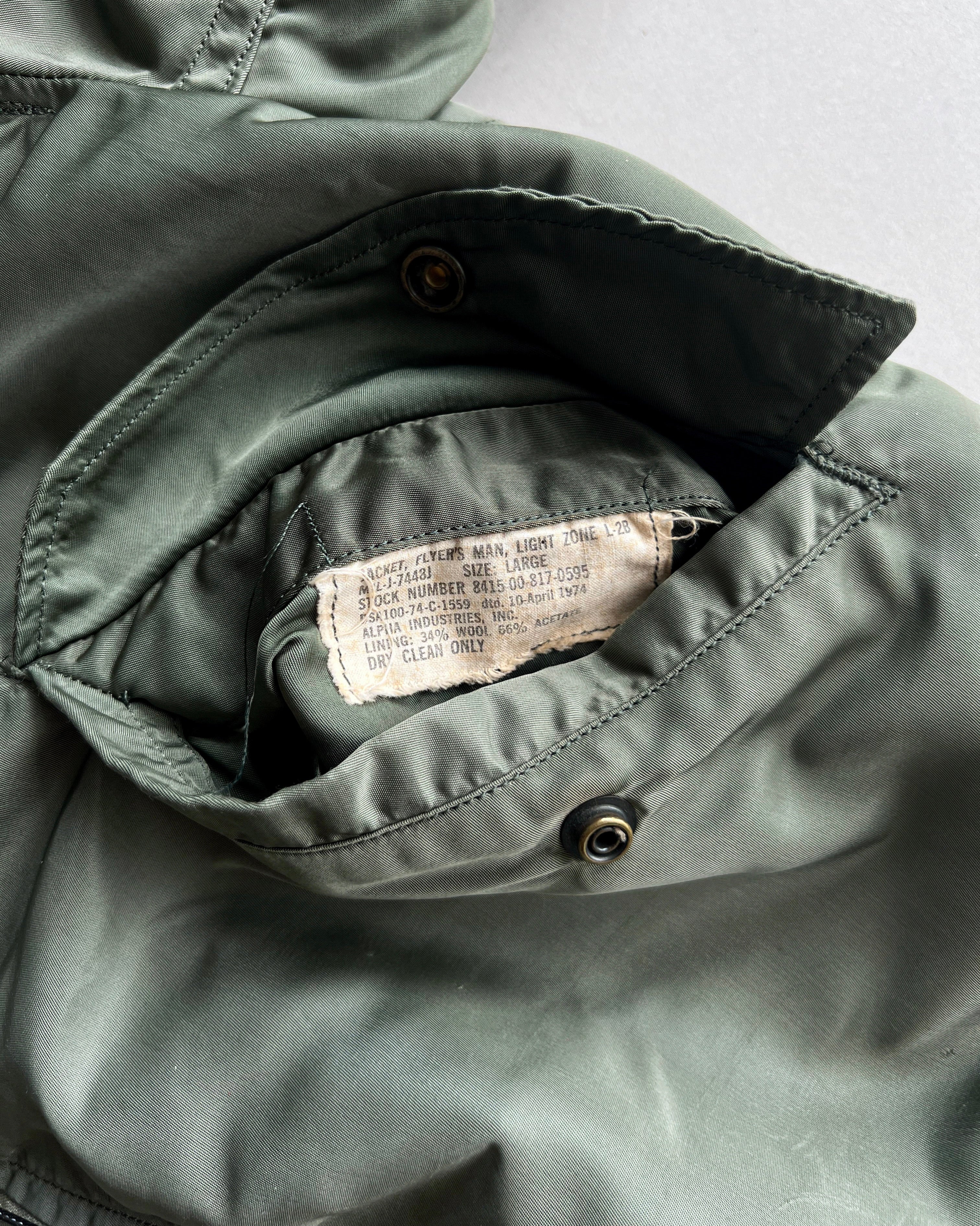 1970S MA-1 US ARMY FLIGHT JACKET (L)