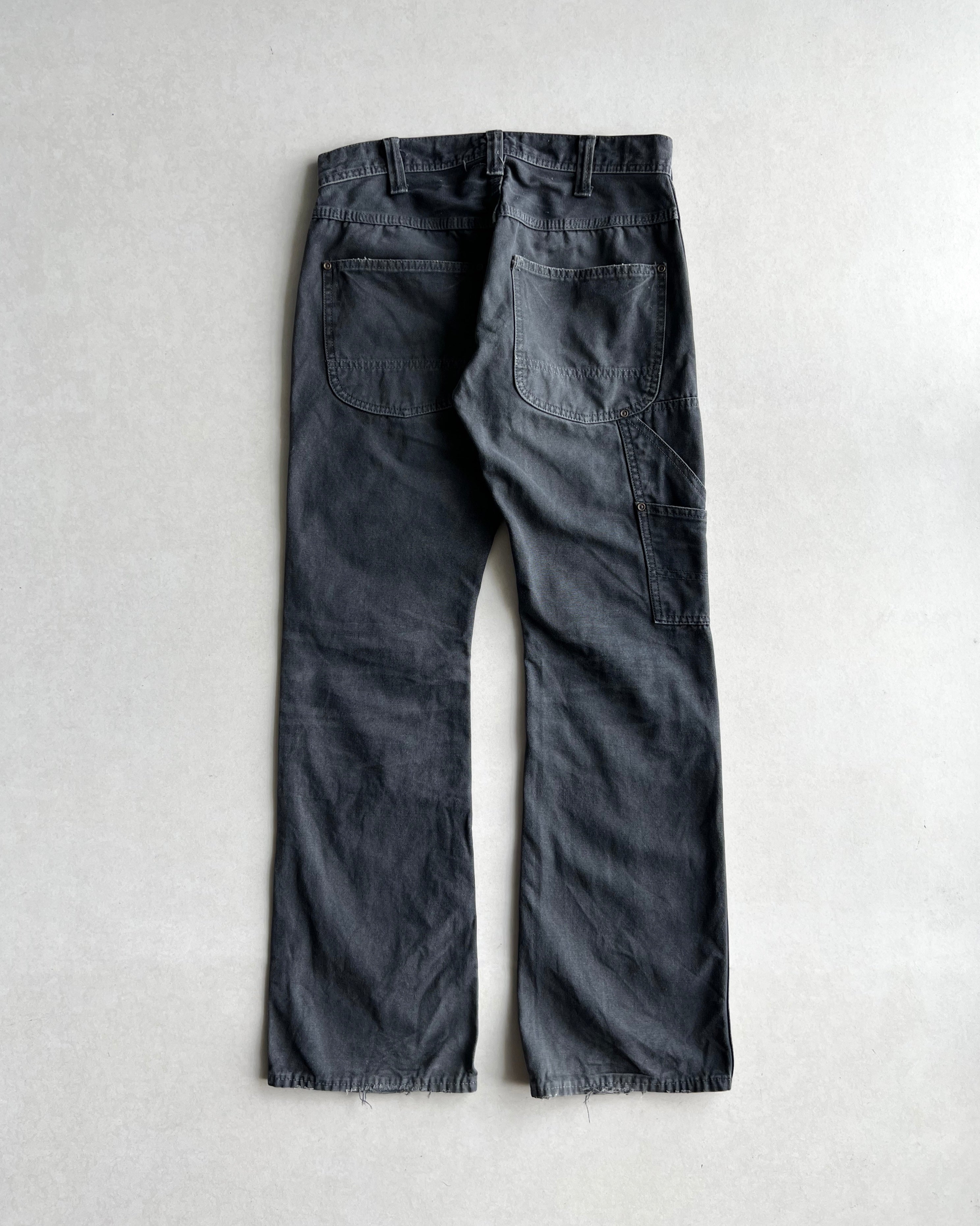 2000S FADED JAPANESE BRAND DOUBLE KNEE FLARE PANTS (31X32)
