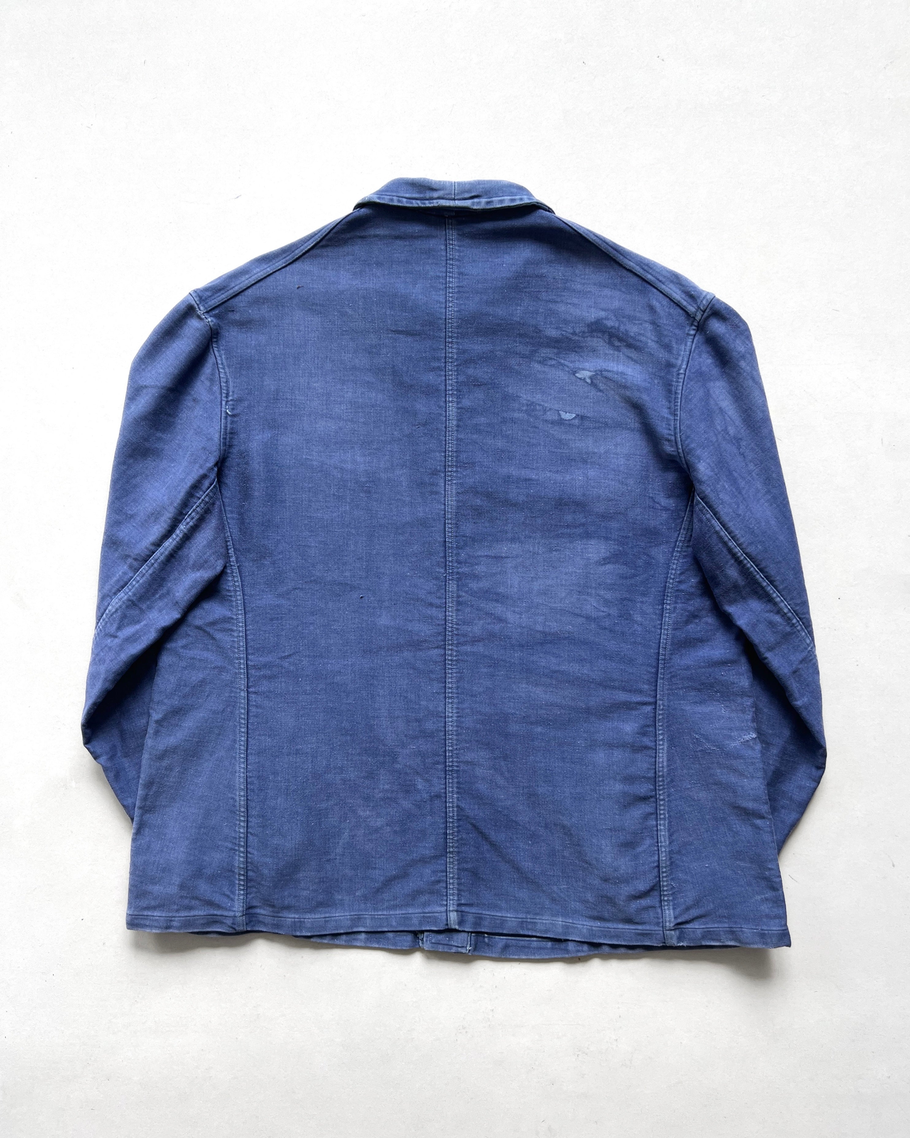 1950S FRENCH INDIGO MOLESKIN WORK JACKET (L)