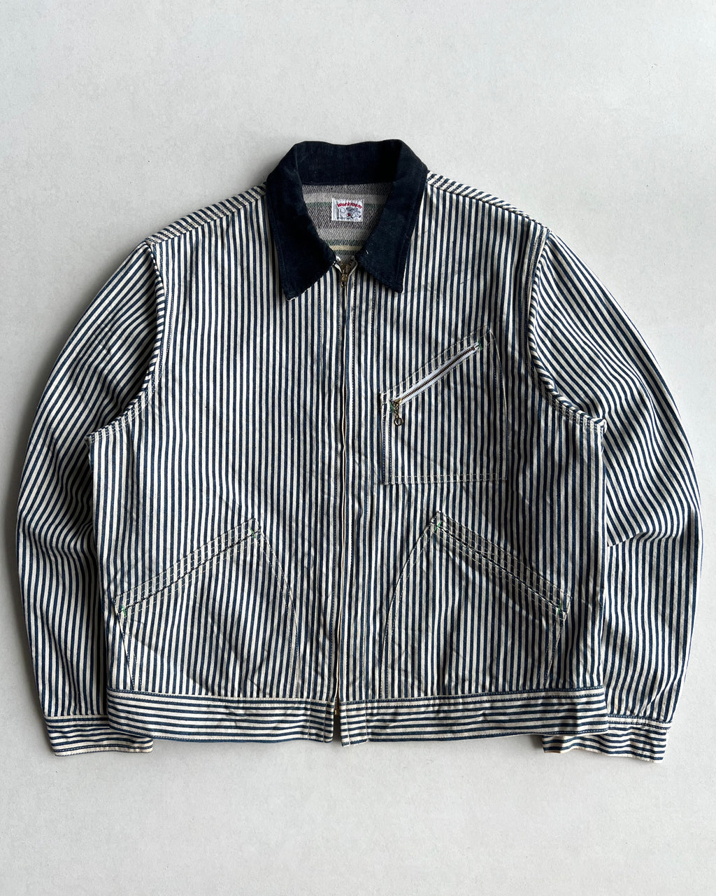 1960S WORKROOM HICKORY WORK JACKET (L)
