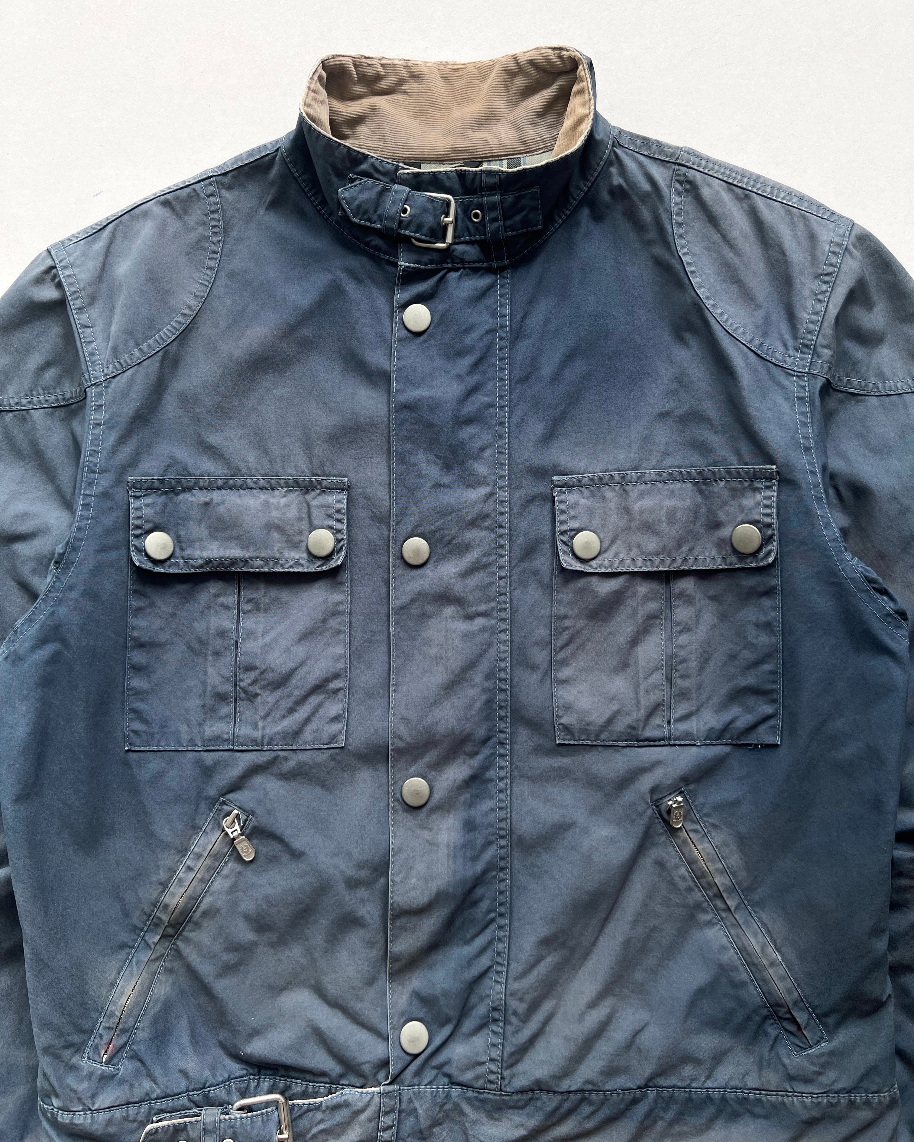 1990S FADED BELSTAFF MOTORCYCLE JACKET (L)
