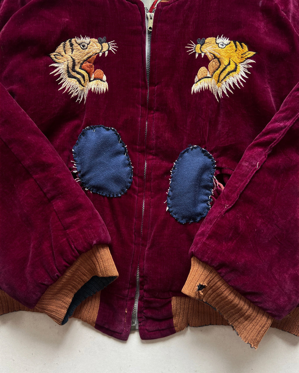 1950S MAROON BLUE JAPAN REVERSIBLE SUKAJAN (S/M)