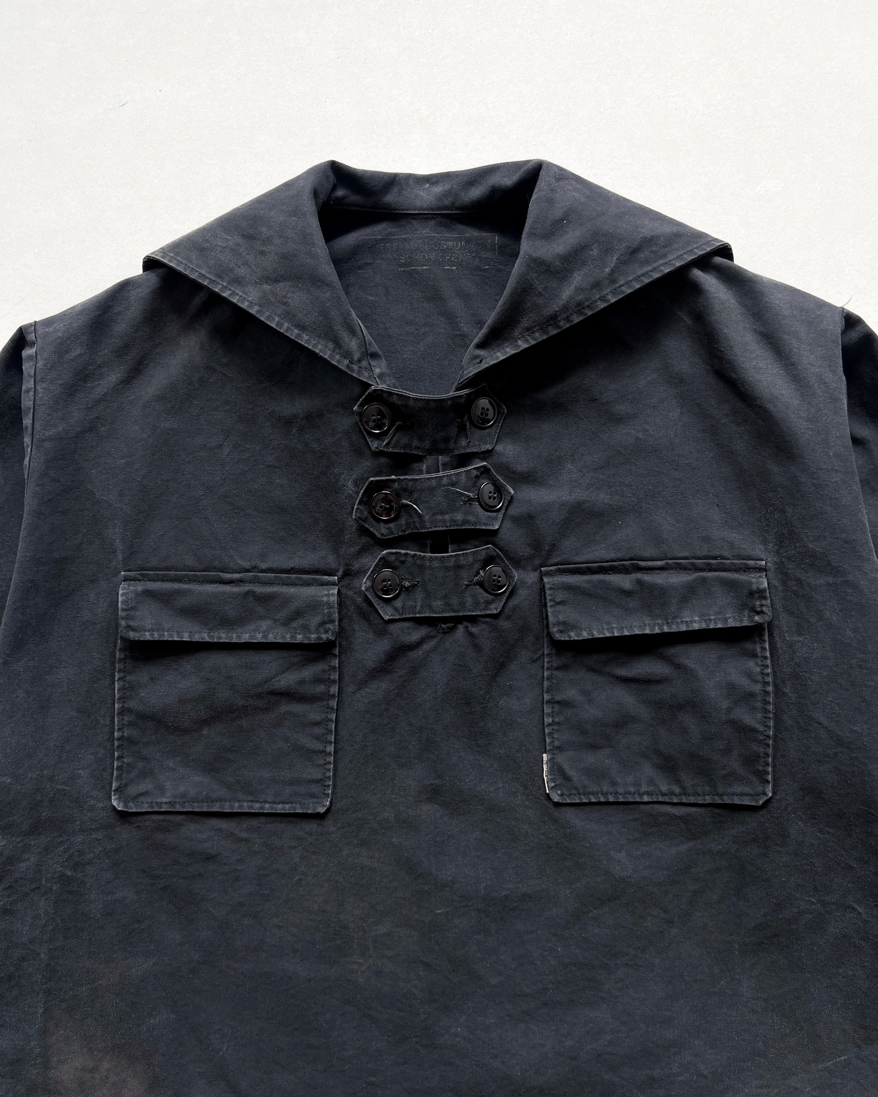 1960S BLACK GERMANY SAILOR SMOCK (XL)