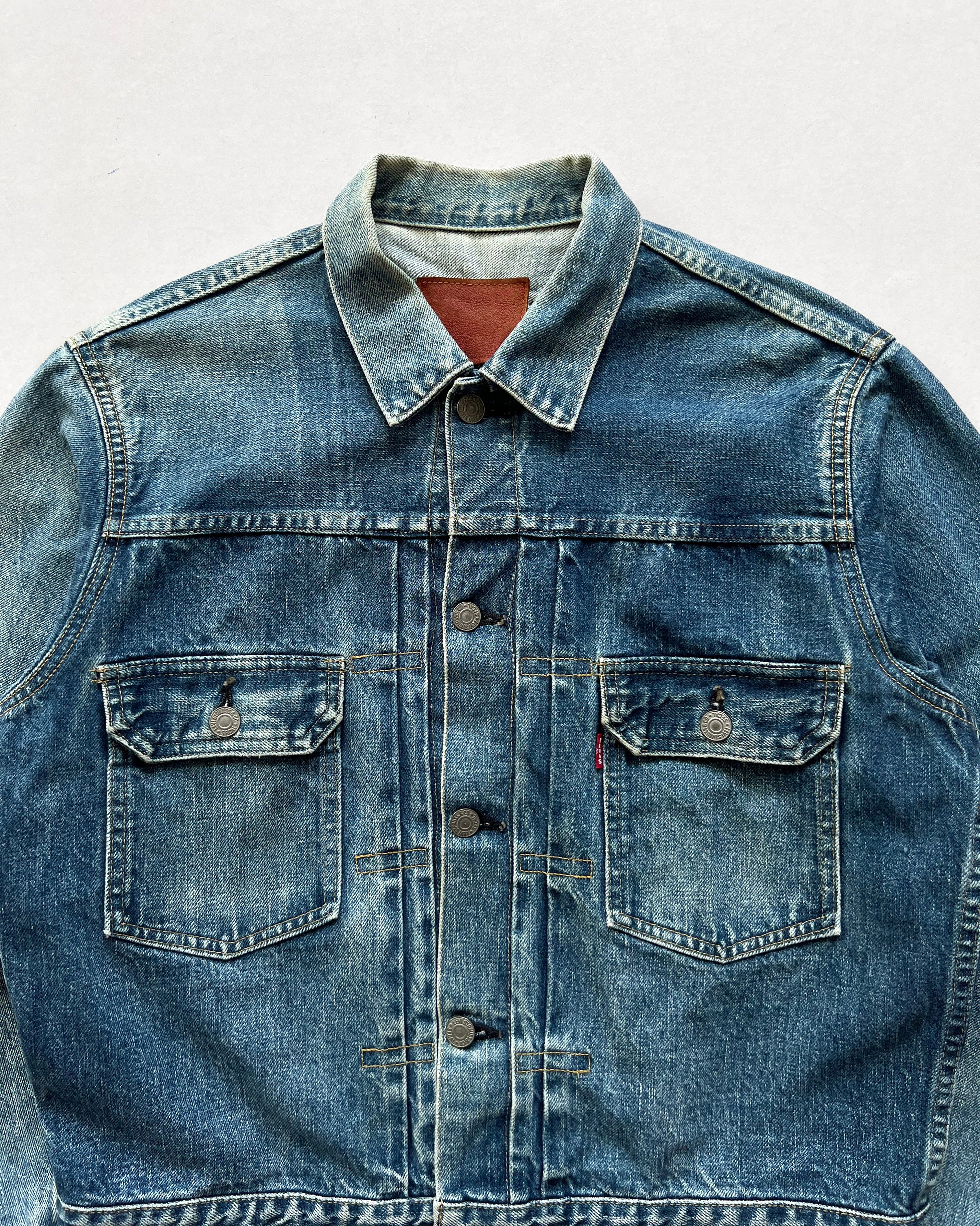 1990S FADED LEVIS TYPE II SELVEDGE DENIM JACKET (M)