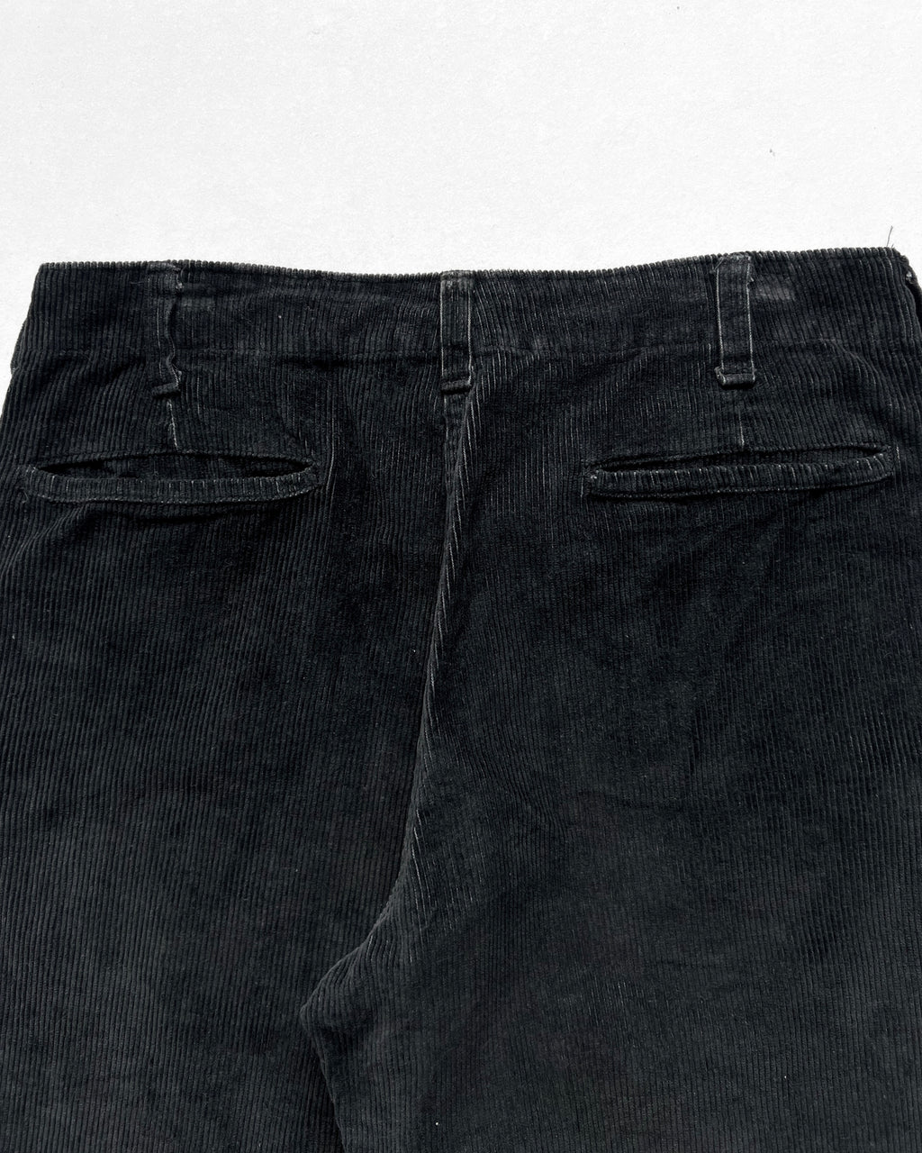 1980S BLACK CORDUROY WORK TROUSERS (32)