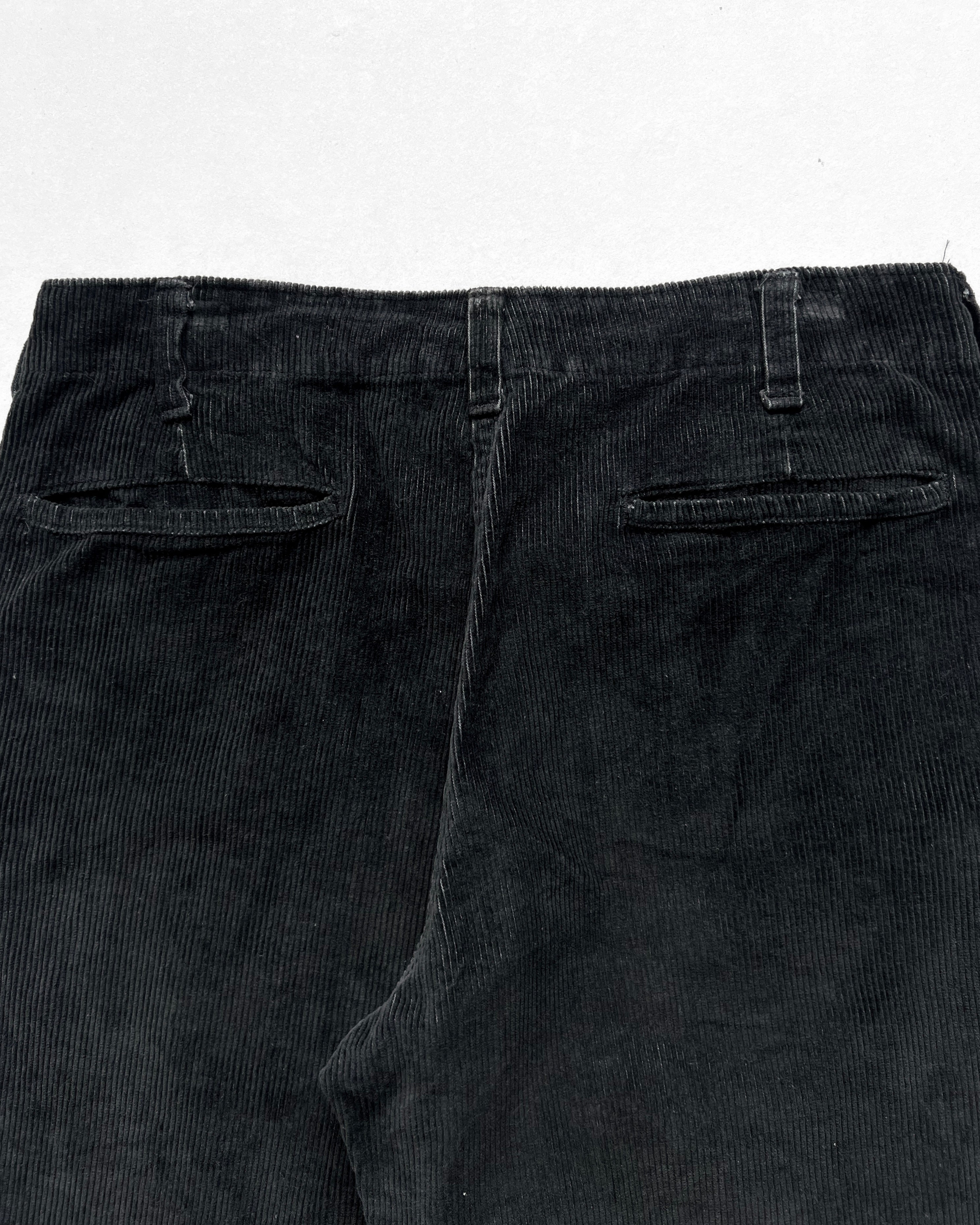 1980S BLACK CORDUROY WORK TROUSERS (32)