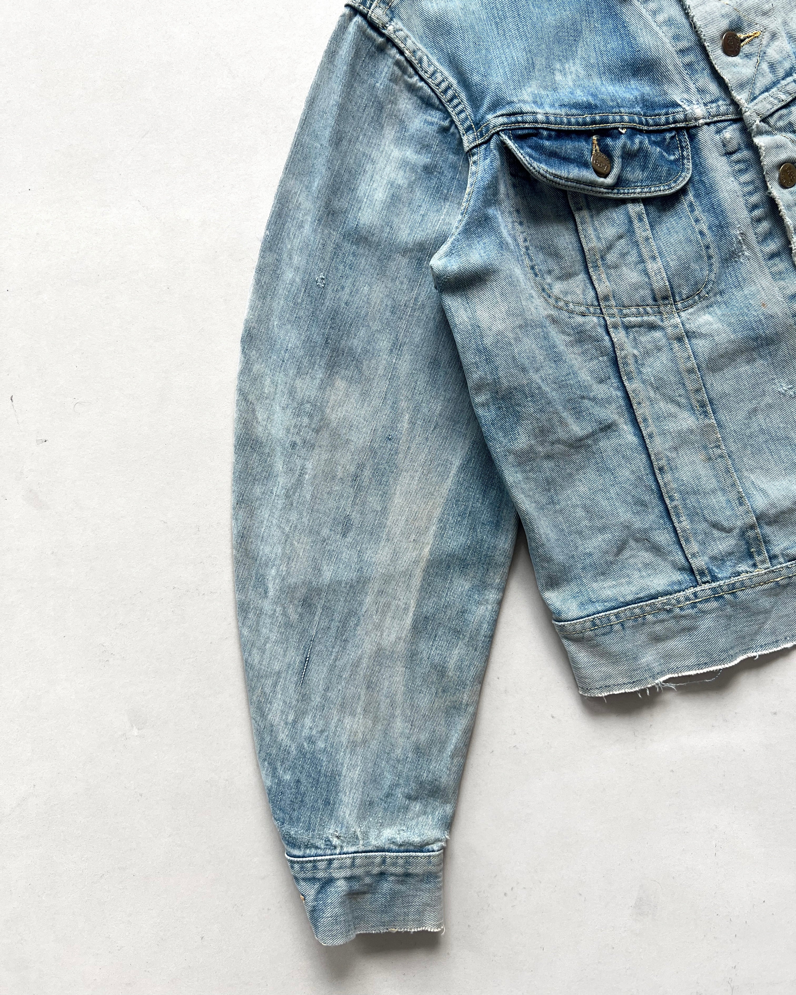 1960S SUN FADED LEE 101-J DENIM JACKET (L)