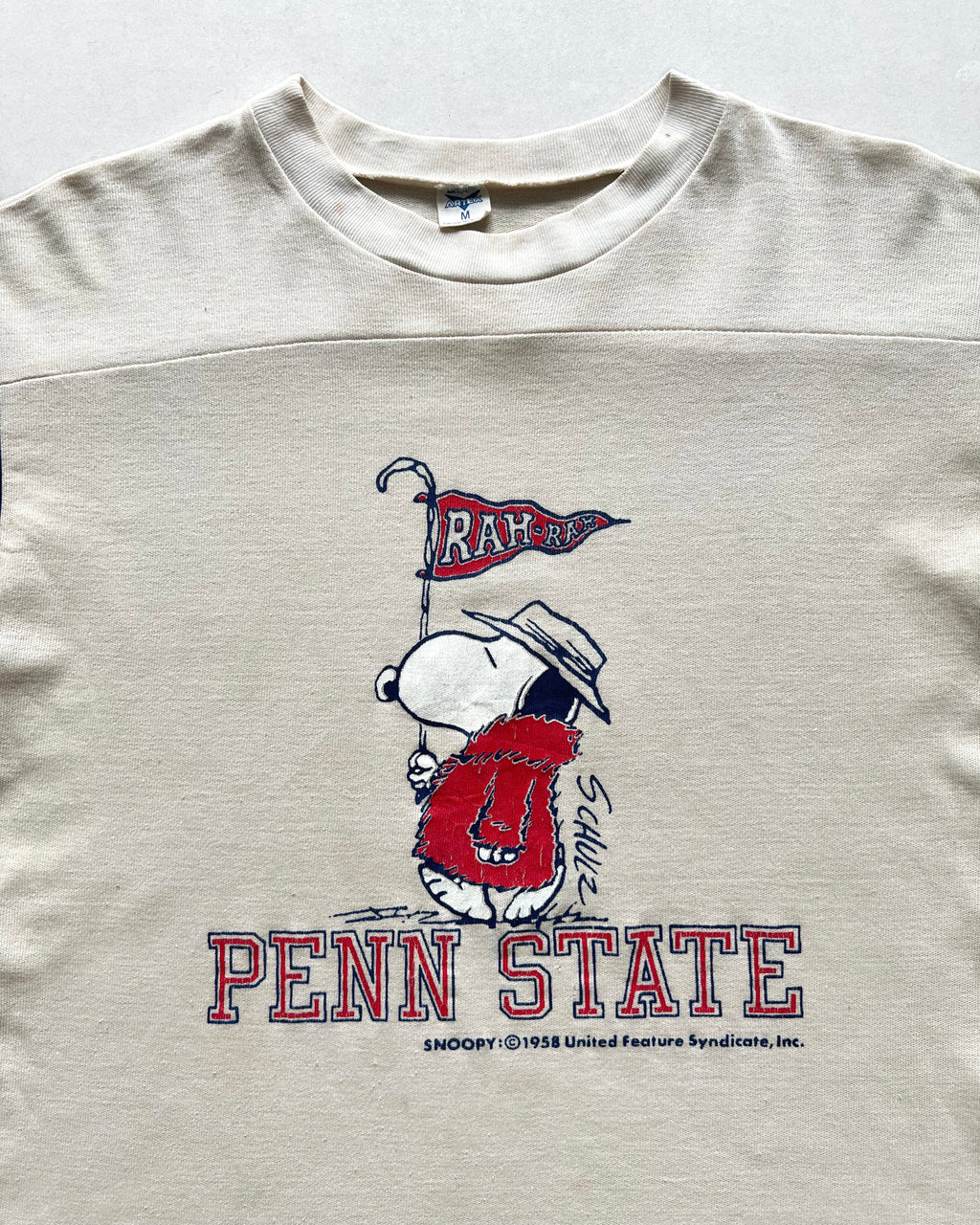 1970S SNOOPY 'PENN STATE' 3/4 SLEEVES TEE (M)