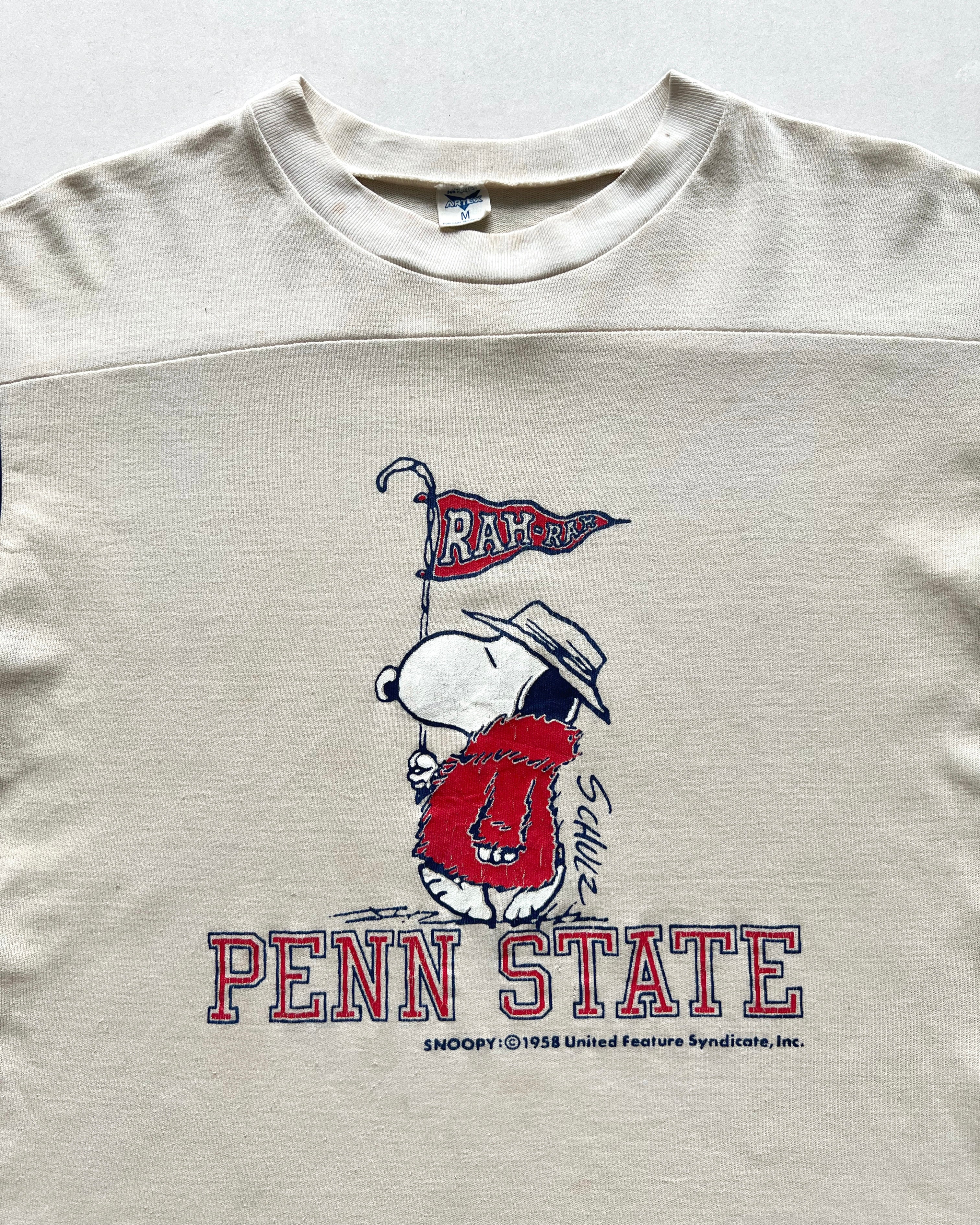 1970S SNOOPY 'PENN STATE' 3/4 SLEEVES TEE (M)