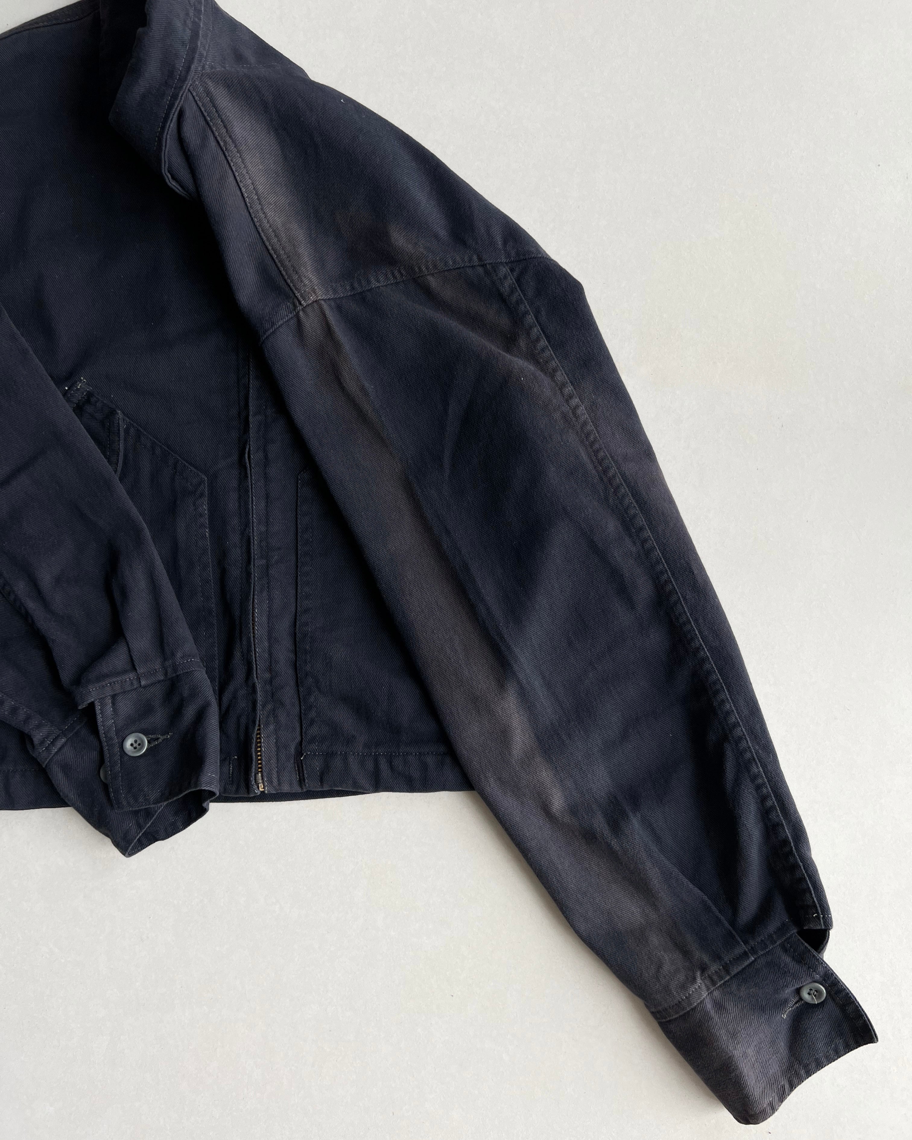 1970S FADED 'ST-1' STENCILED WORK JACKET (M/L)