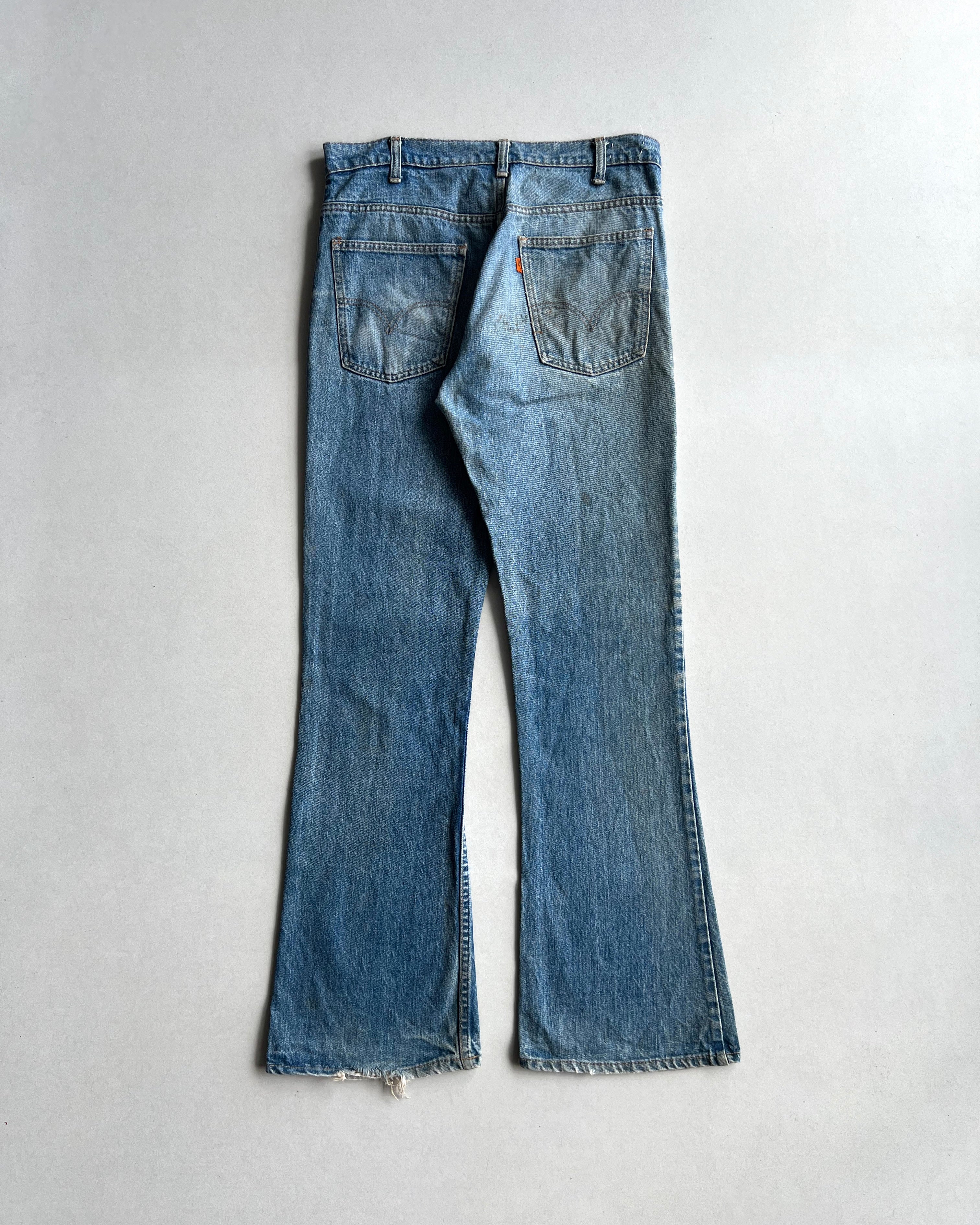 1970S FADED WASHED LEVI'S 646 BOOTCUT JEANS (33X32)