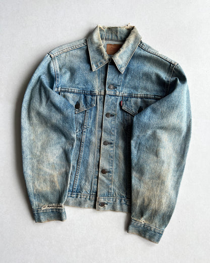 1980S SUN FADED LEVI'S TYPE III DENIM TRUCKER JACKET (L)