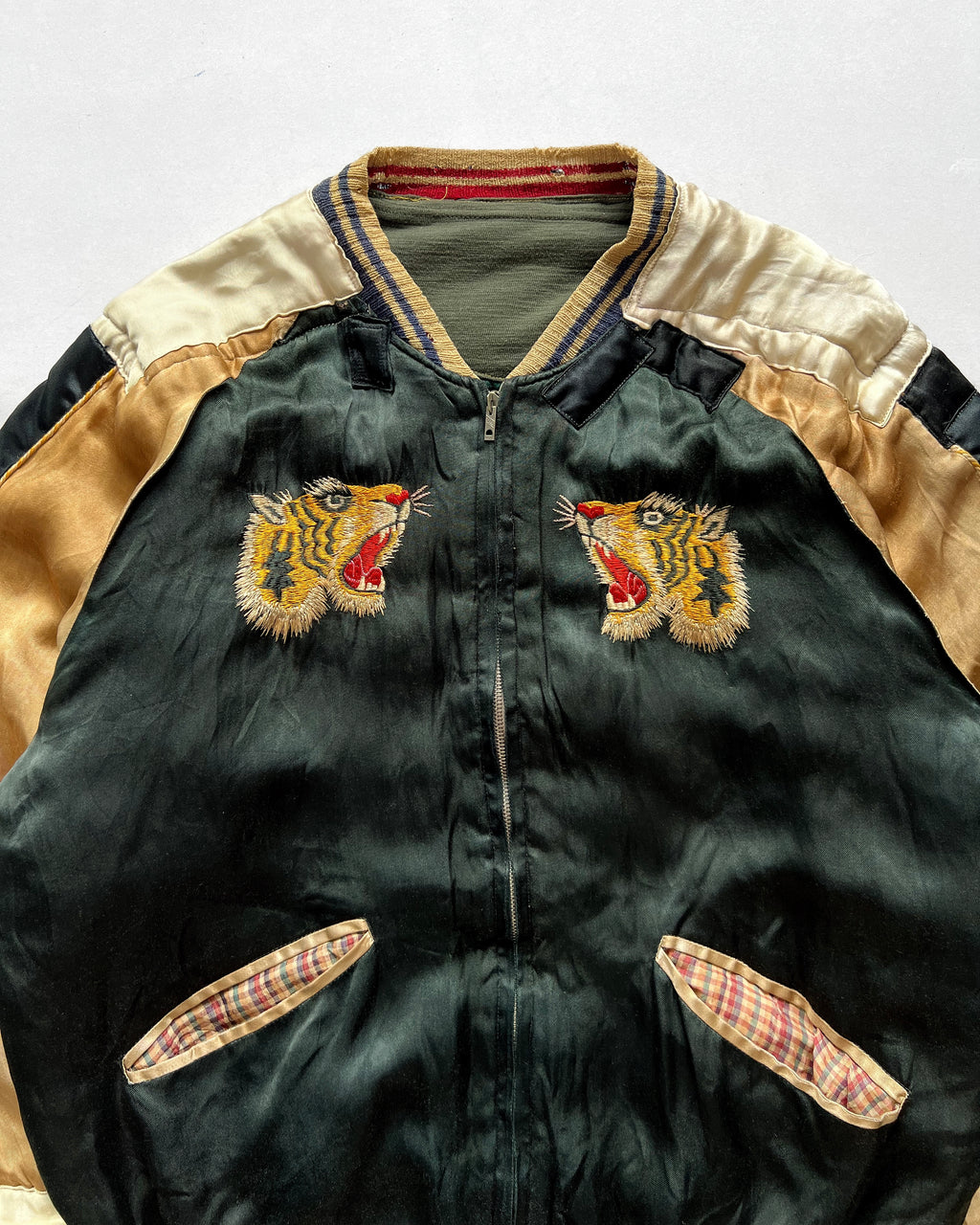 1950S MULTICOLOUR JAPAN REVERSIBLE SUKAJAN (L)