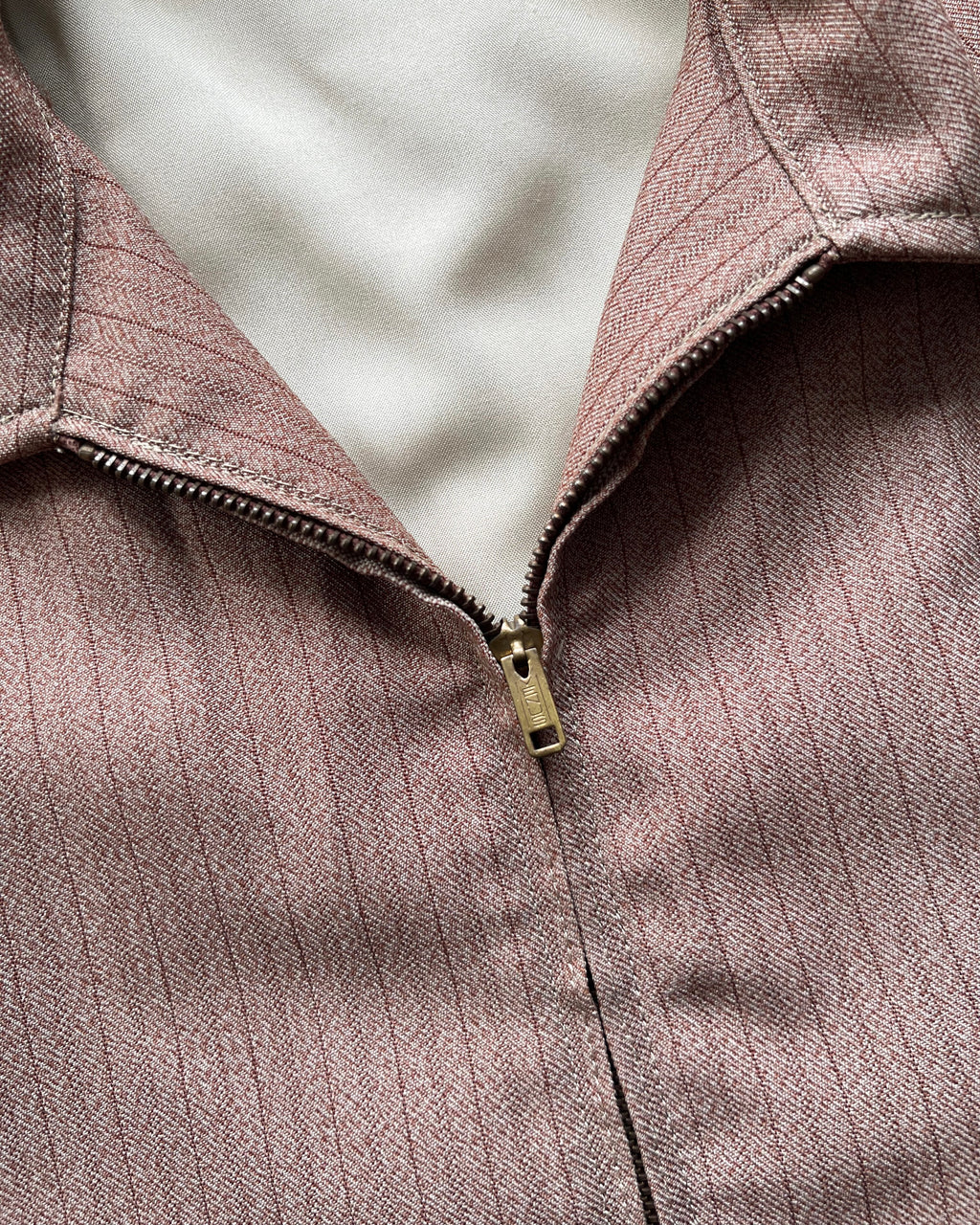 1960S SALMON PINK STRIPES GABARDINE JACKET (XL)