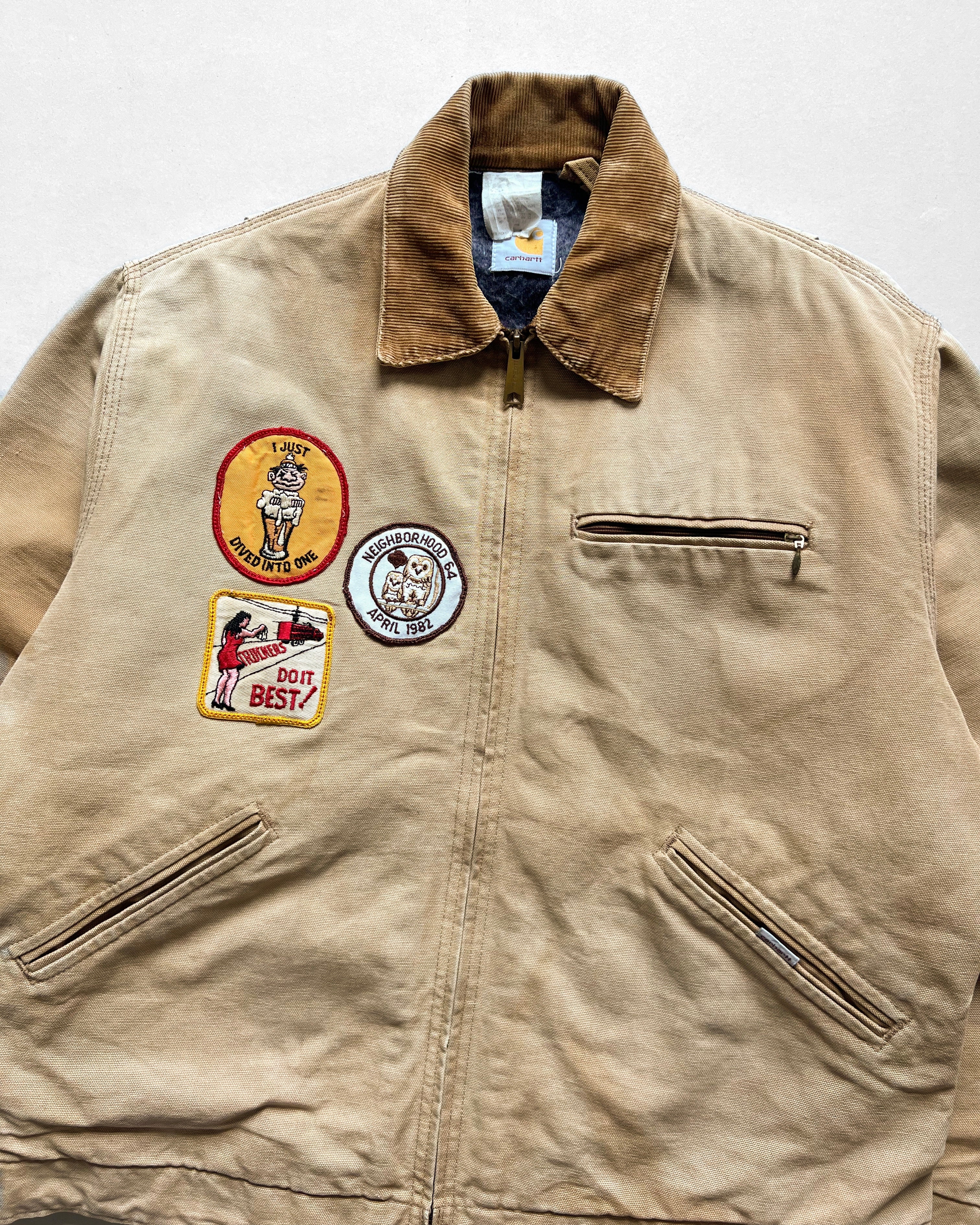 1980S SUN FADED CARHARTT DETROIT WORK JACKET (L)