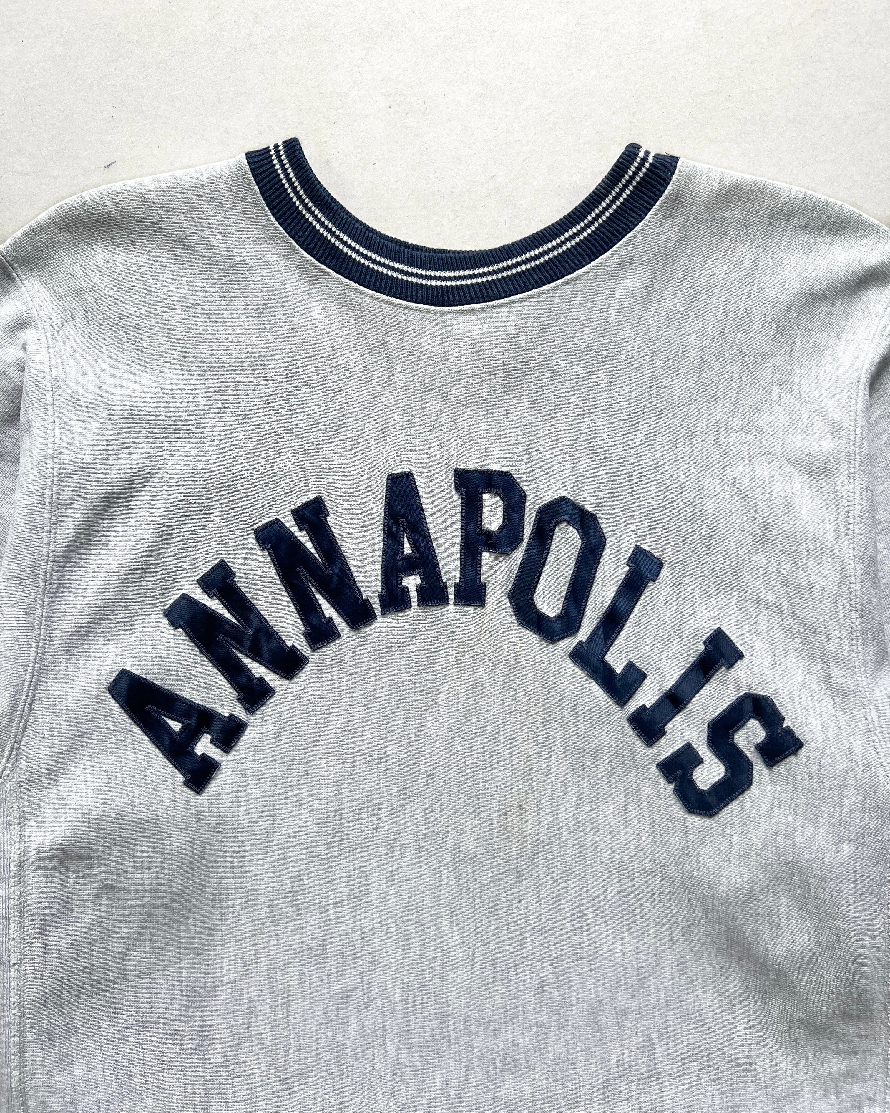 1990S CHAMPION 'ANNAPOLIS' REVERSE WEAVE SWEATSHIRT (L)