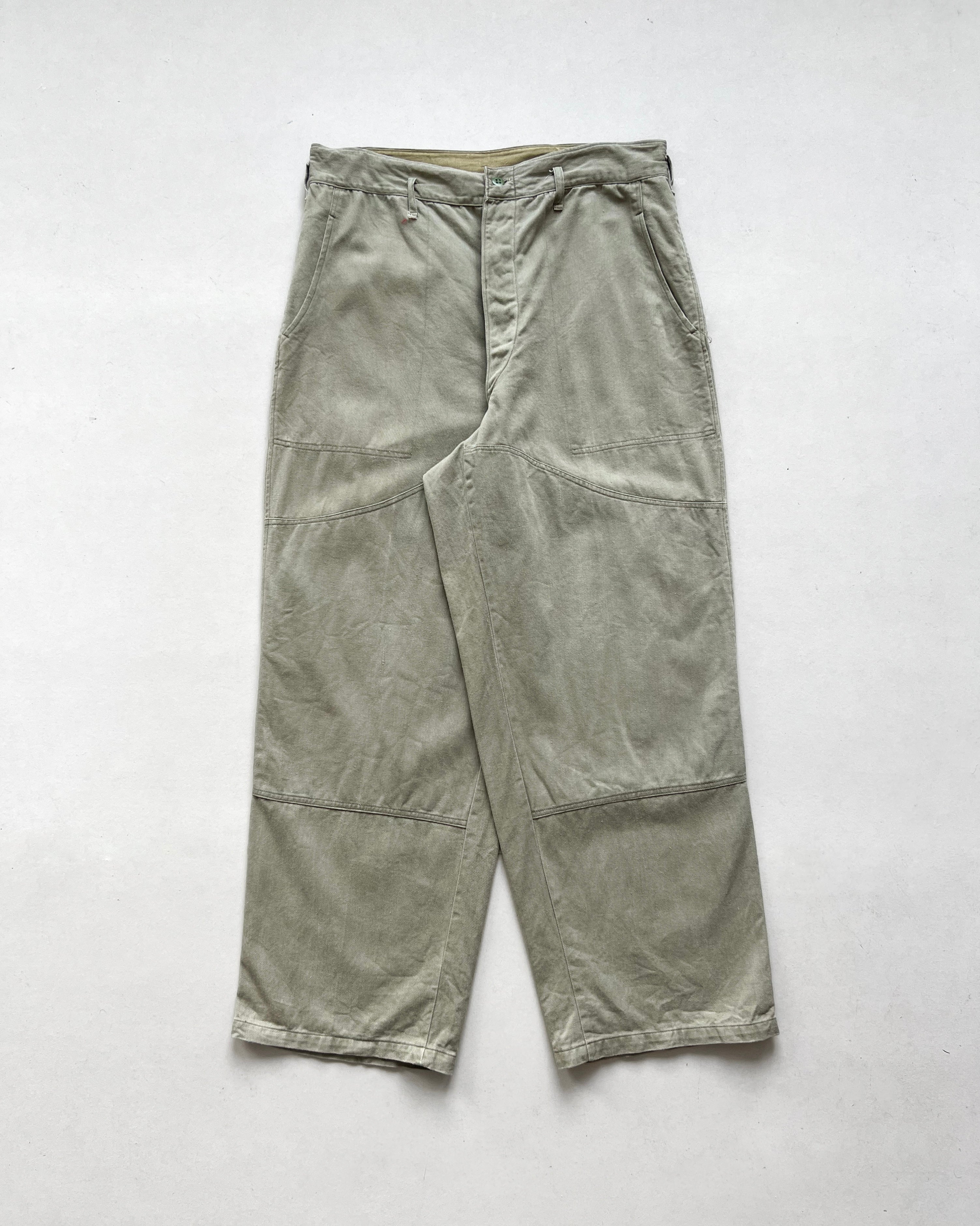 1950S FRENCH DOUBLE KNEE WORK PANTS (33)
