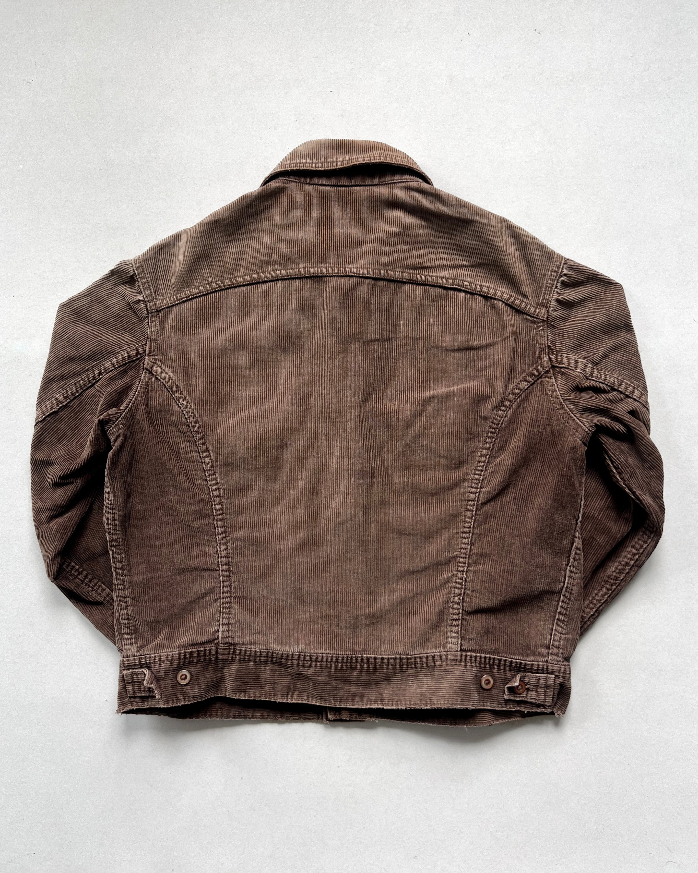 1970S BROWN LEE DOUBLE POCKET CORDUROY JACKET (M)