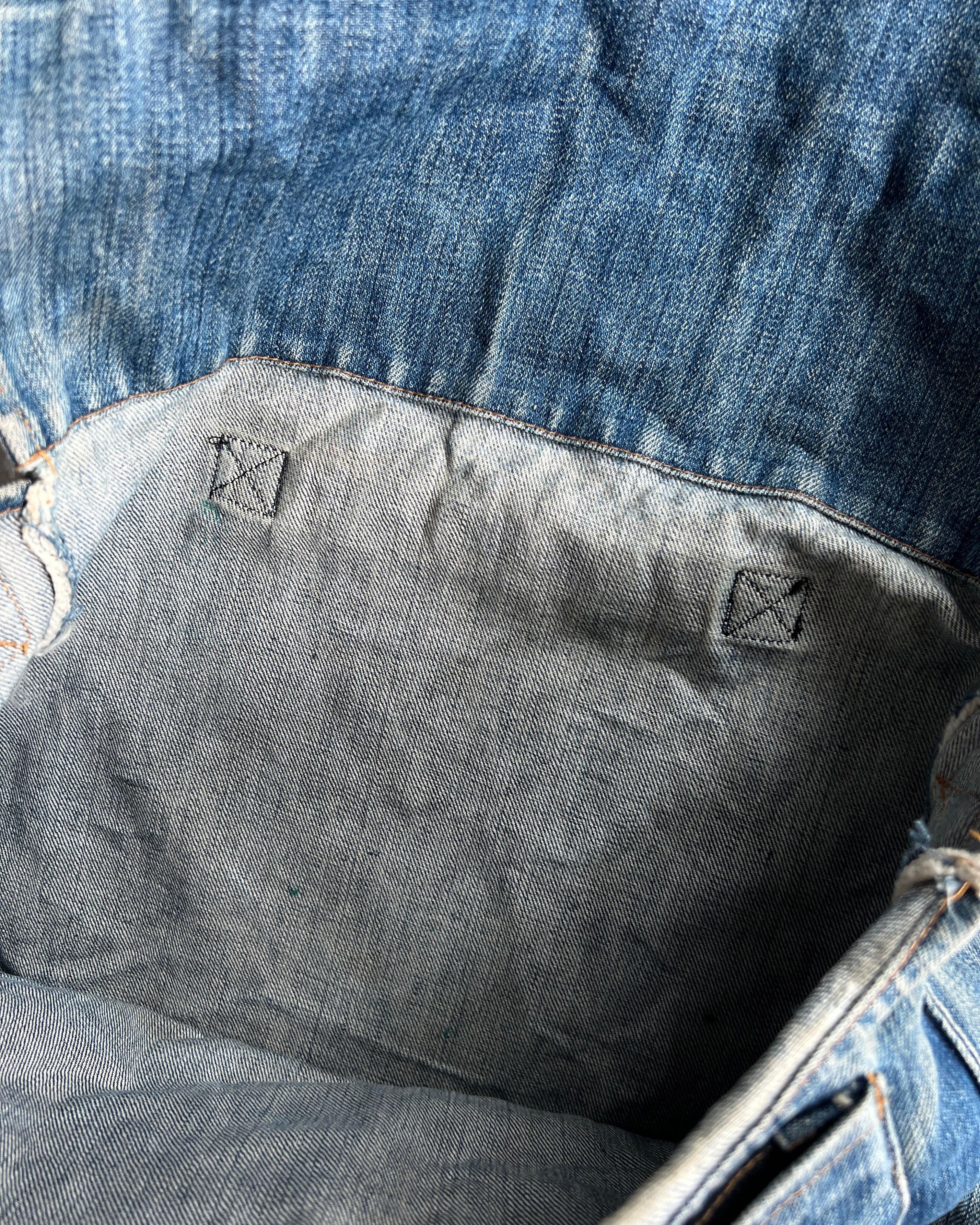 1980S FADED WASHED LEVI'S DENIM MESSENGER BAG (OS)