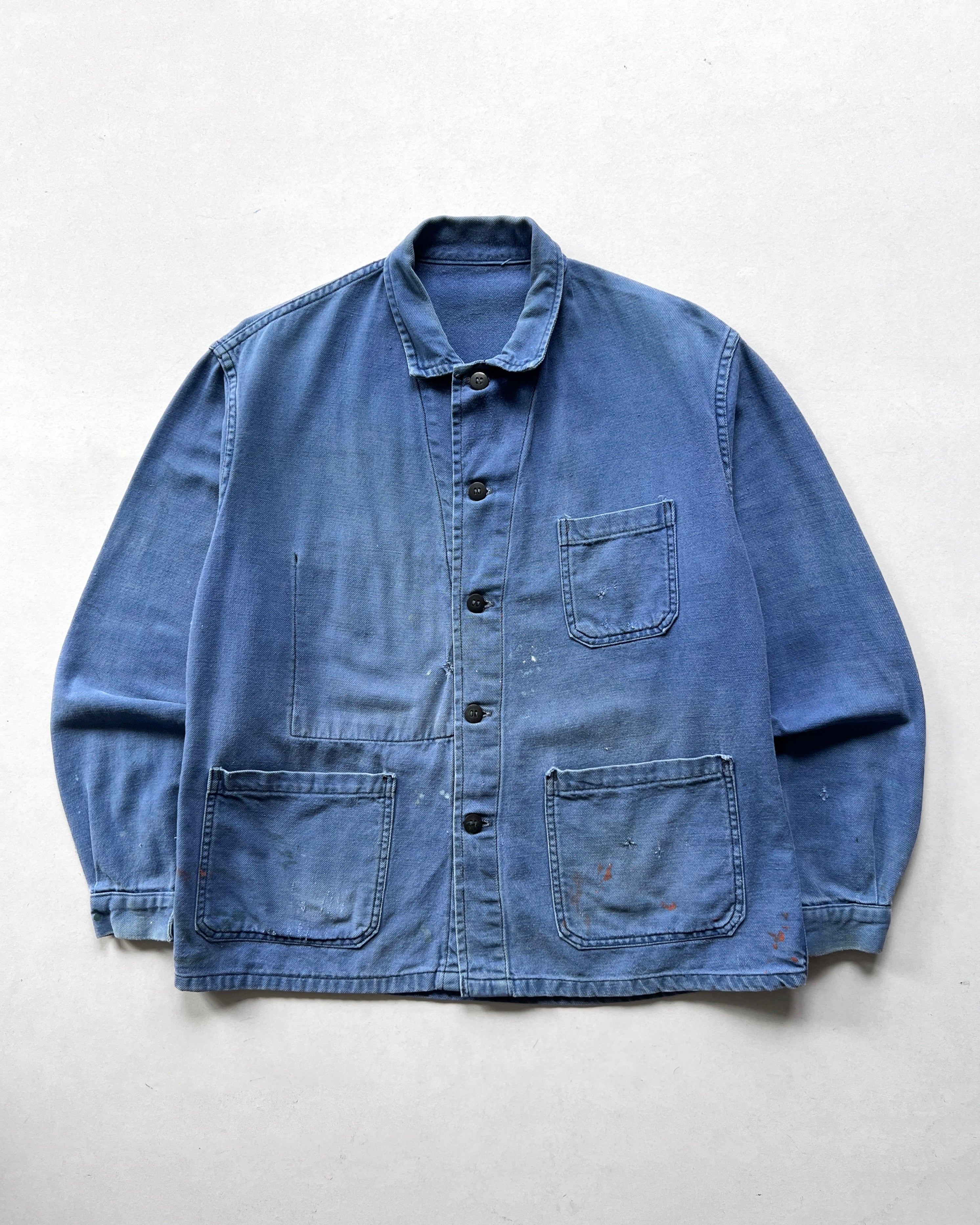 1960S FADED LE MINEUR FRENCH WORK JACKET (L)